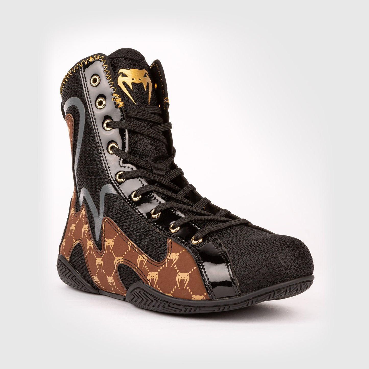 Scarpe da boxe Venum Elite Evo Monogram - Nero/Marrone