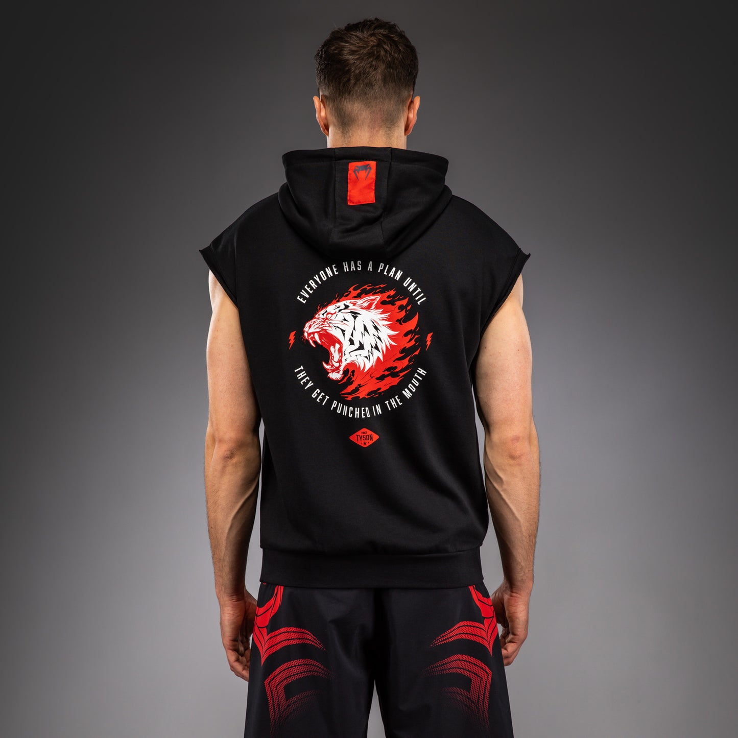 Venum x Mike Tyson Tiger Felpa senza maniche - Nero profondo/Rosso intenso