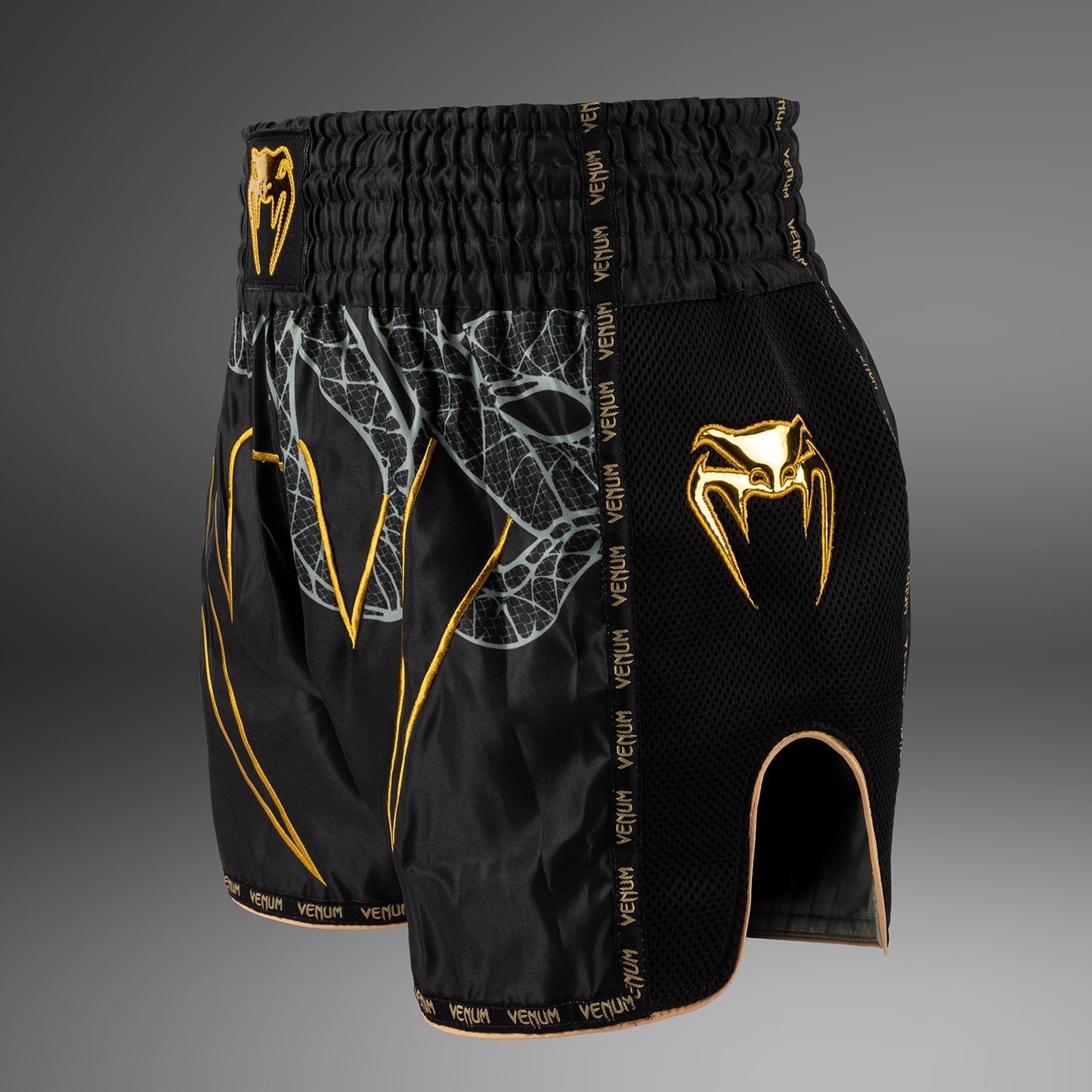 Venum Serpenti Pantaloncini Muay Thai – Nero/Argento/Oro