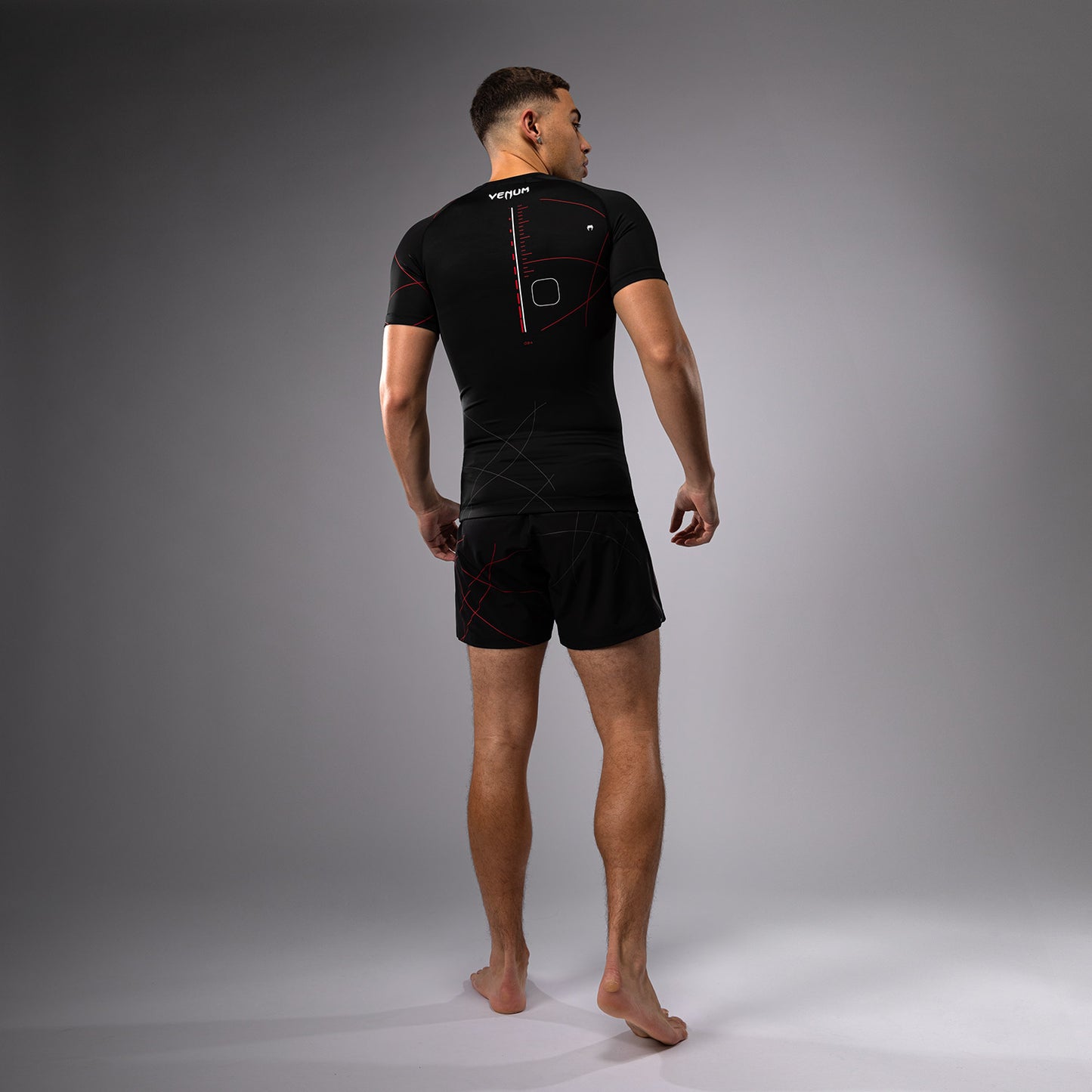 Venum Tactical XT Rashguard a maniche corte - Nero/Rosso fuoco