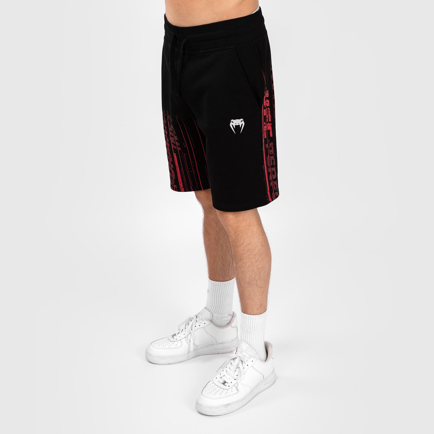 UFC Venum Performance Institute 2.0 Pantaloncini in Cotone per Uomo - Nero/Rosso