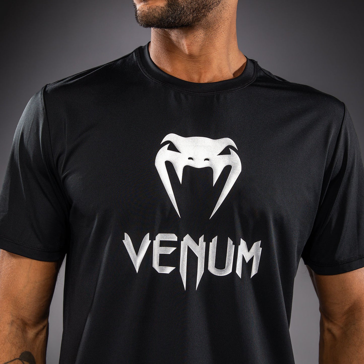 Venum Classic T-shirt Dry Tech - Nero/Argento