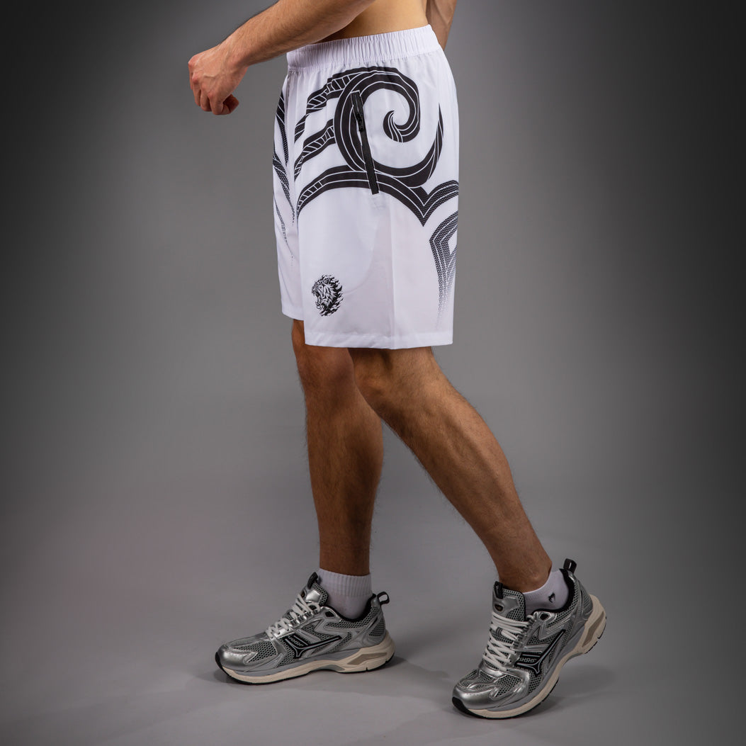 Venum x Mike Tyson Tiger Training Pantaloncini da allenamento - Bianco ottico/Nero profondo
