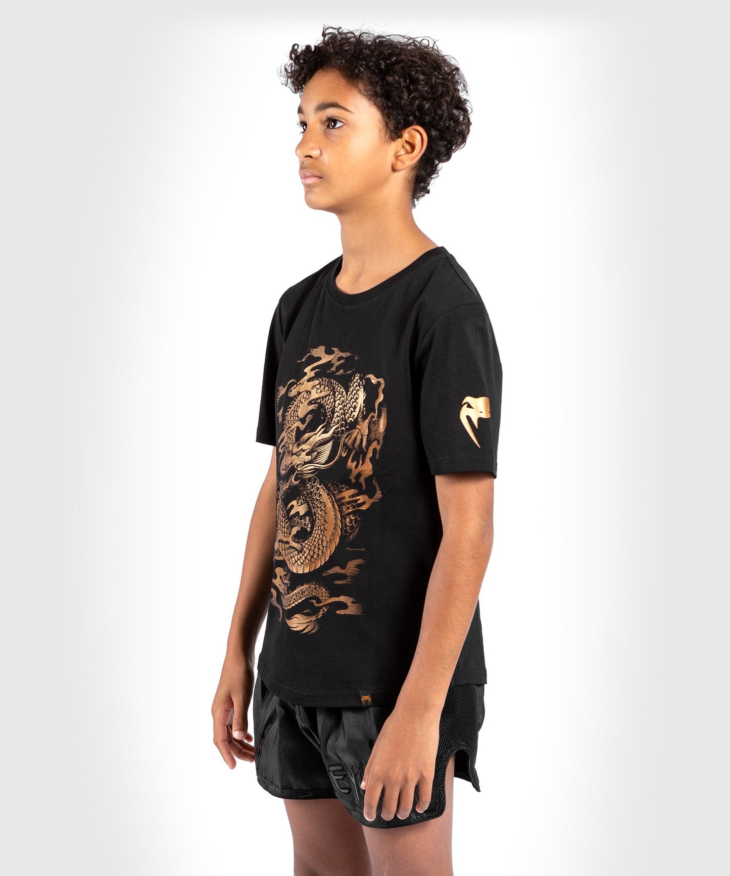 T-shirt Venum Dragon's Flight bambino - Nera/Bronzo