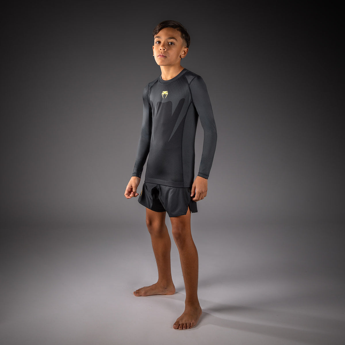 Venum Attack Rashguard a maniche lunghe per bambini - Nero/Oro