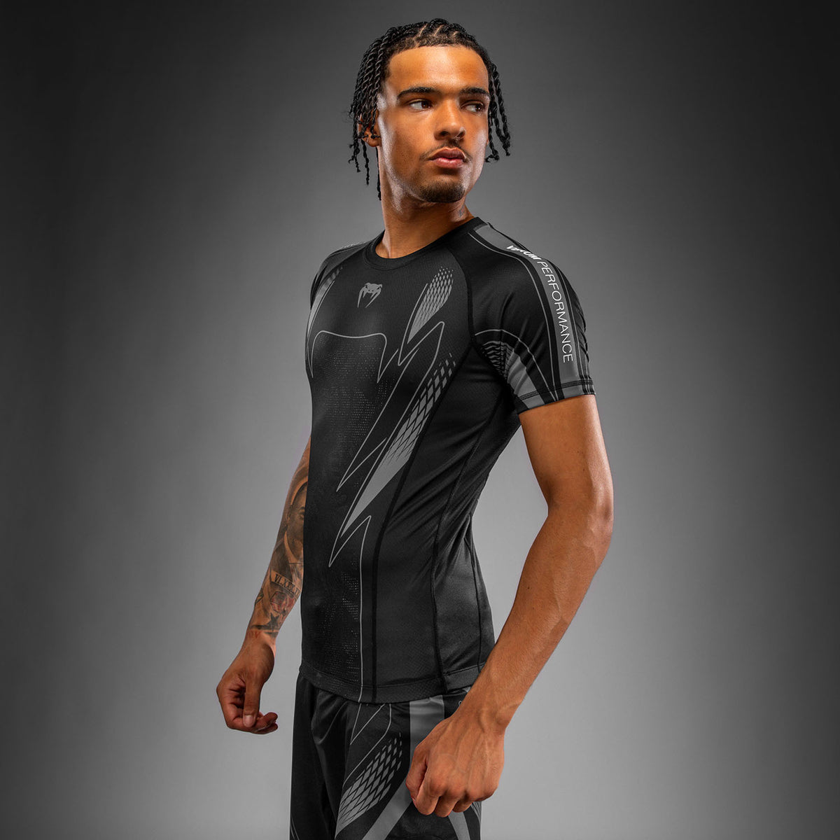 Venum Amazonia Reborn Maglia a compressione a maniche corte - Nero/Grigio