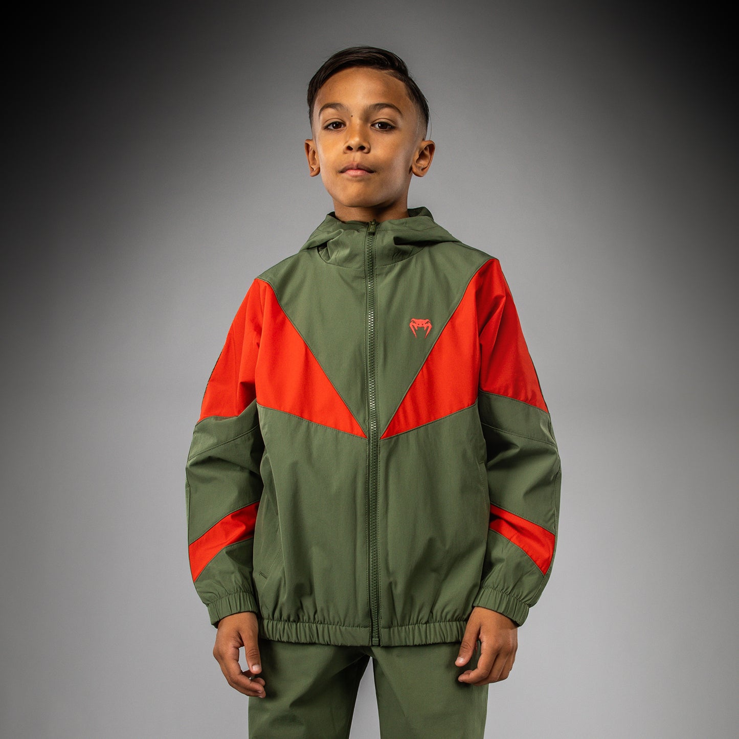 Venum Vectra Giacca da Track per Bambini - Verde Militare/Arancio