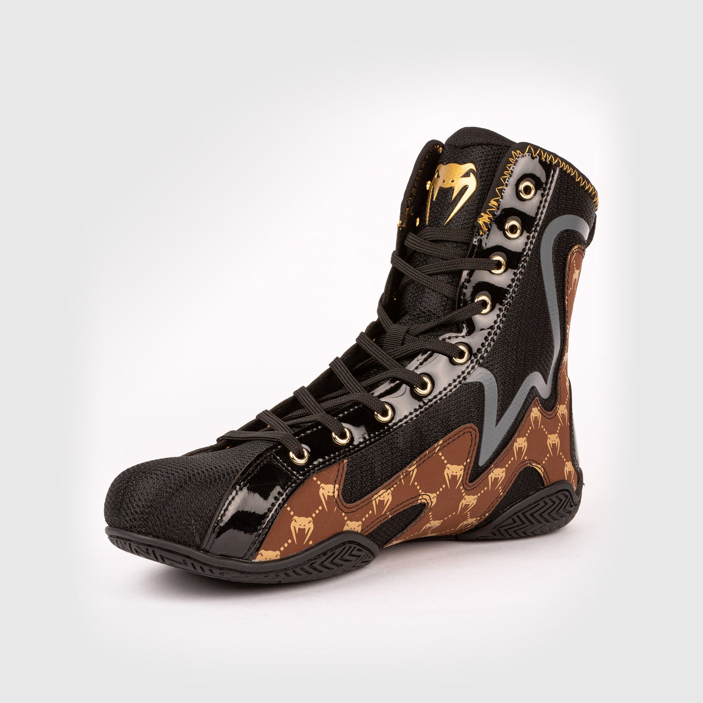 Scarpe da boxe Venum Elite Evo Monogram - Nero/Marrone