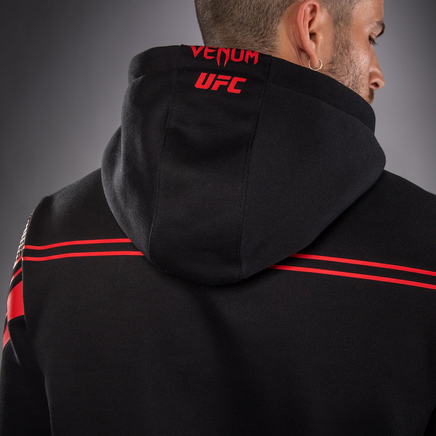 Venum UFC Unity by Venum Authentic Fight Week Felpa con Cappuccio da Uomo - Nero