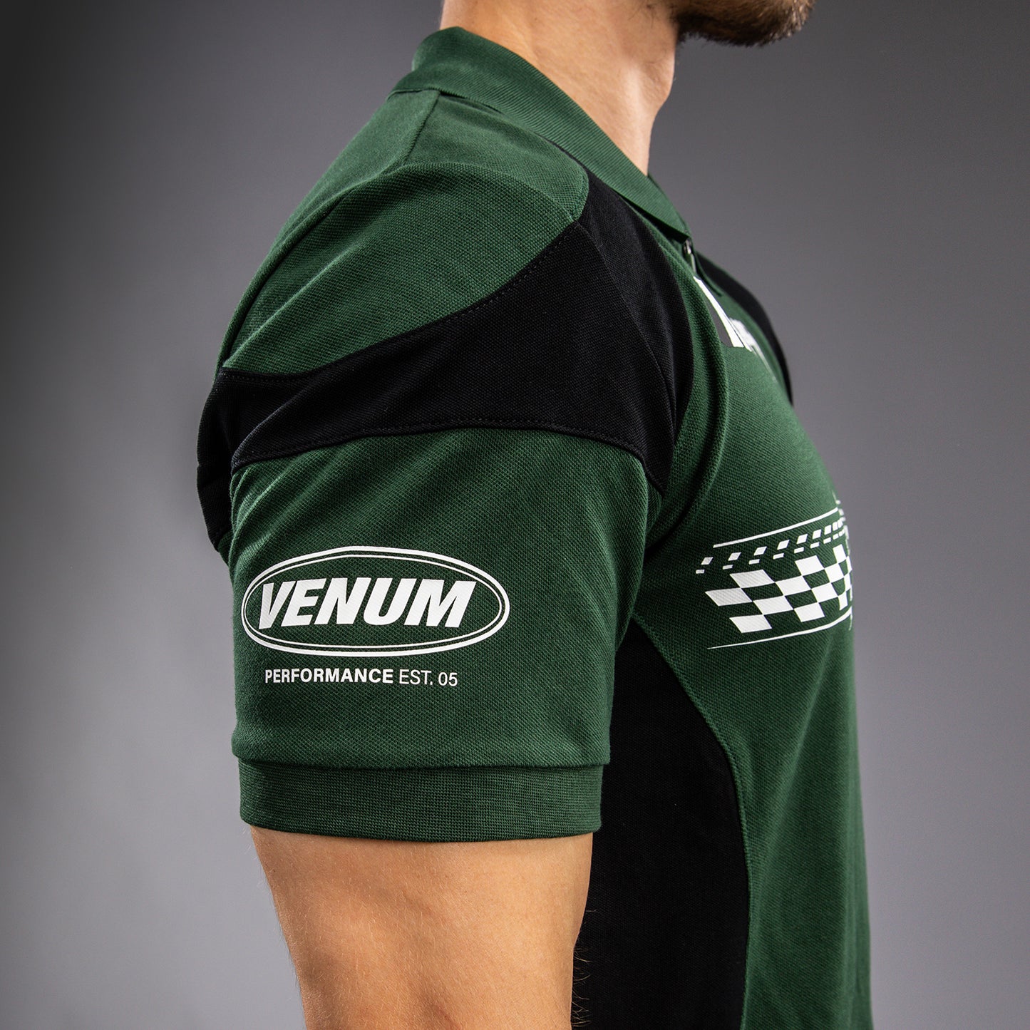 Venum Motorsport Polo in Cotone - Verde Profondo