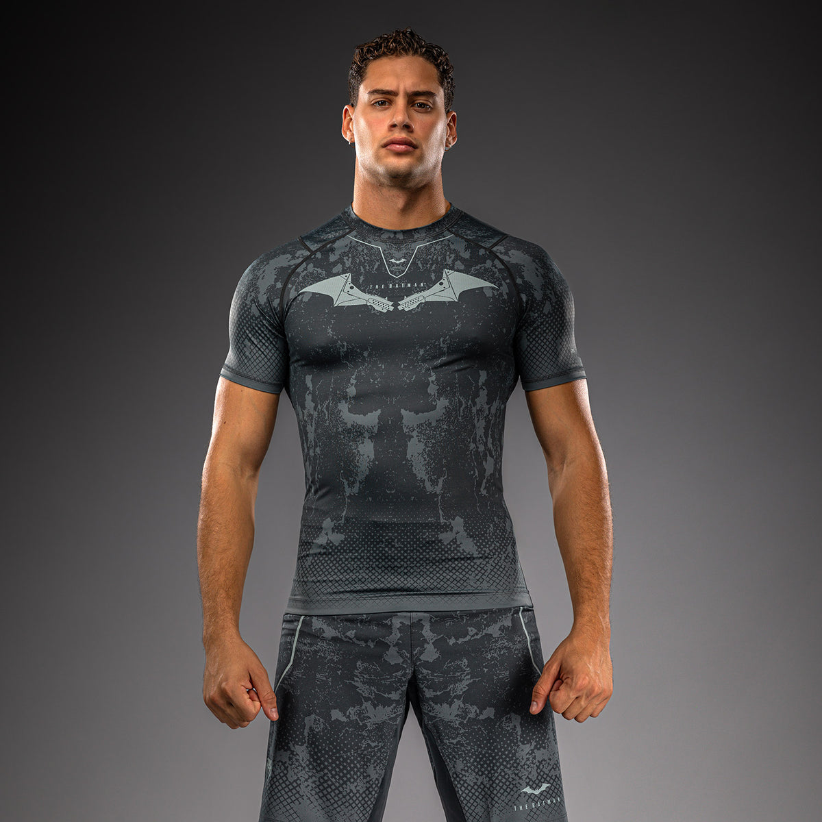 Venum x Batman Rashguard a maniche corte - Grigio