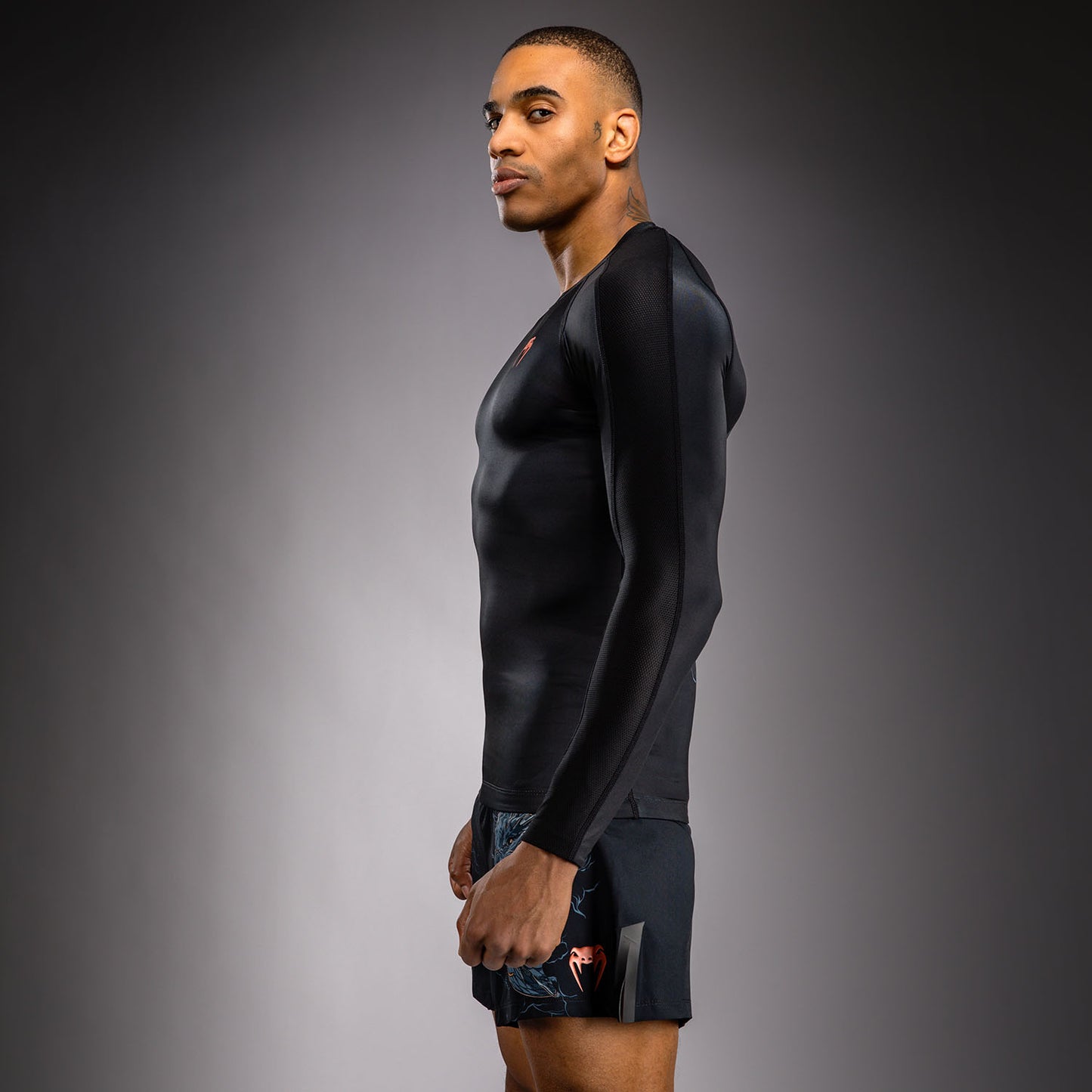 Venum Thunder Dragon Rashguard a Maniche Lunghe – Nero/Grigio/Rame