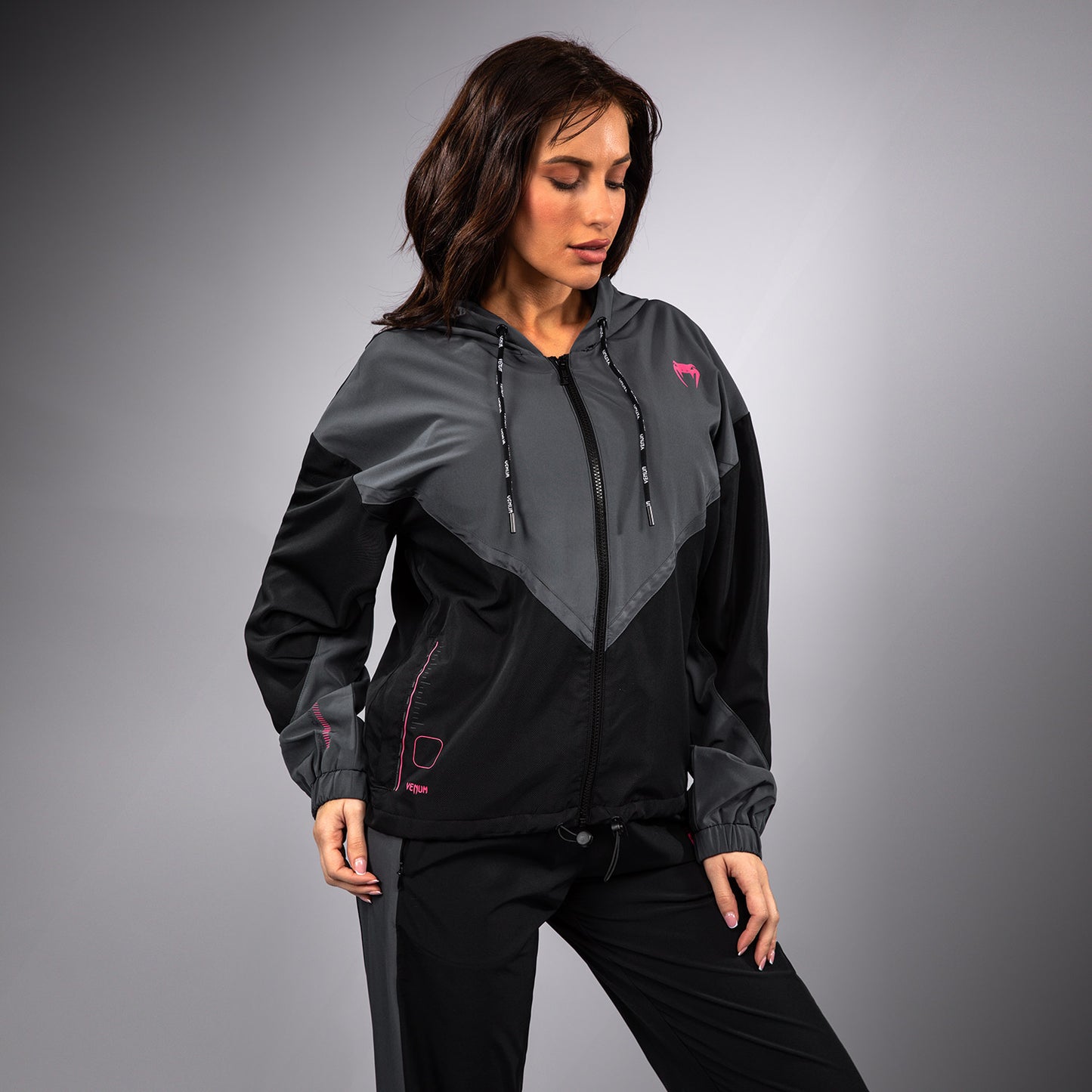 Venum Tactical XT Giacca da ginnastica da donna - Nero/Grigio Tempesta