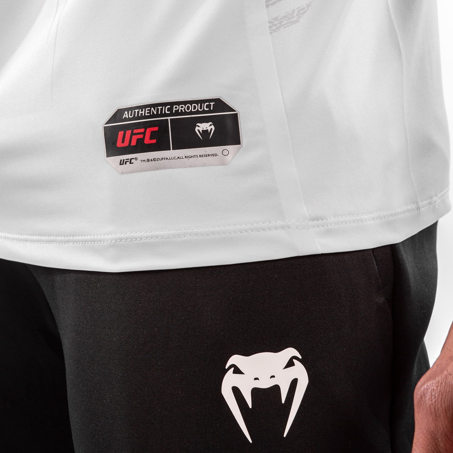Maglia Tecnica Uomo Personalizzata UFC Venum Authentic Fight Night - Bianco