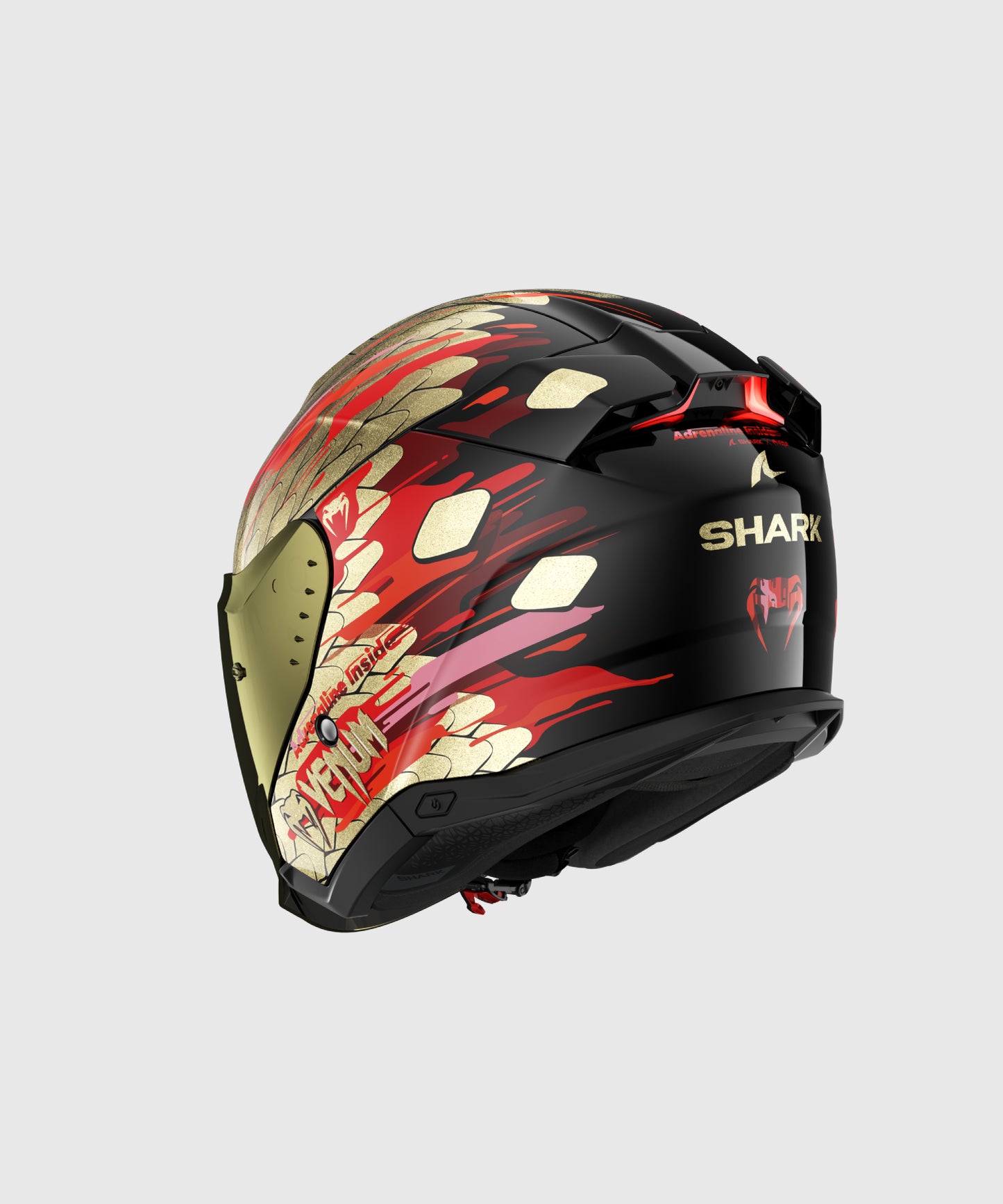 Venum x Shark Casco moto SKWAL i3 JET - Rosso/Oro