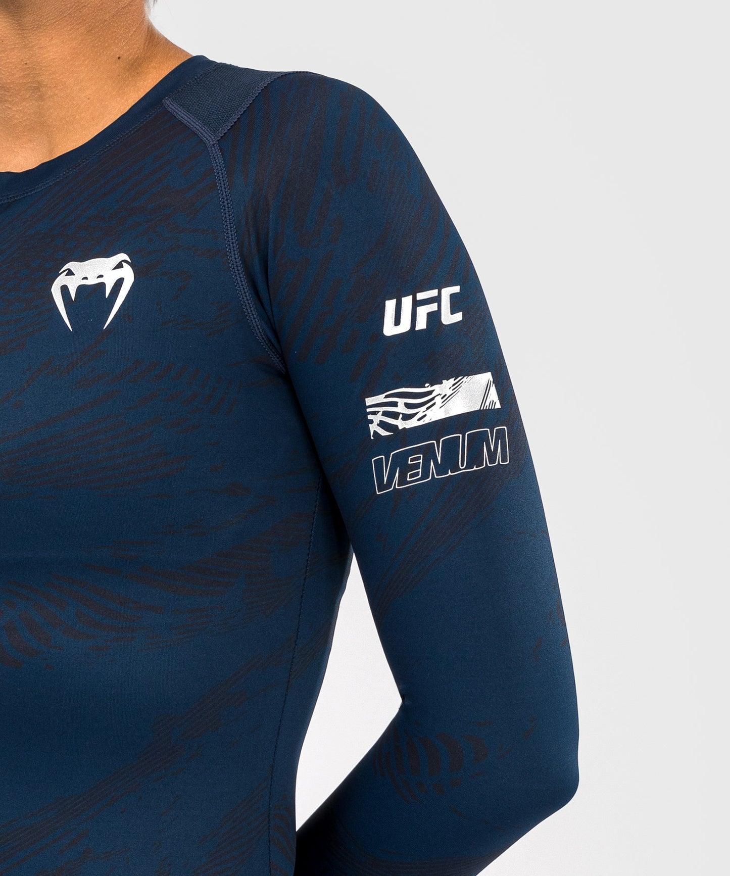 UFC Fusion by Venum Fight Week Rashguard a Manica Lunga Performance per Donna - Blu oceanico