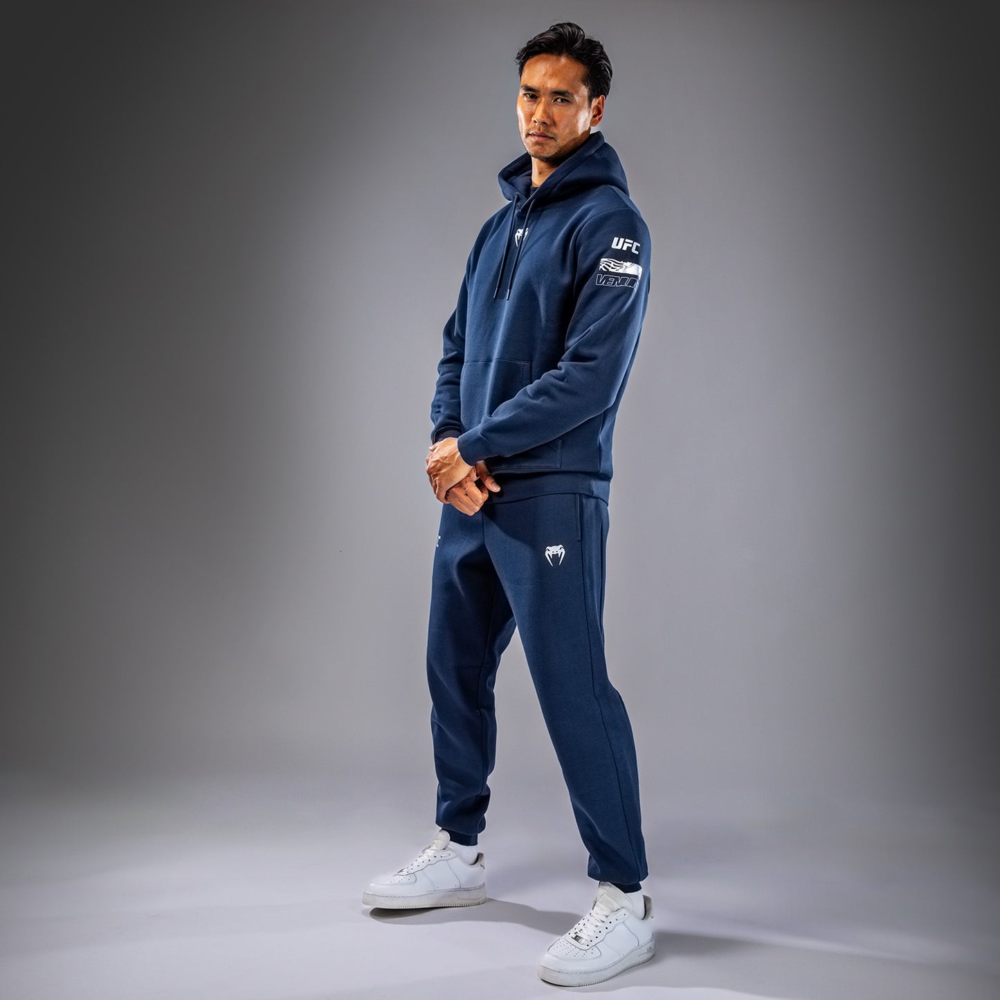 UFC Fusion by Venum Fight Week Felpa con Cappuccio per Uomo - Blu oceanico