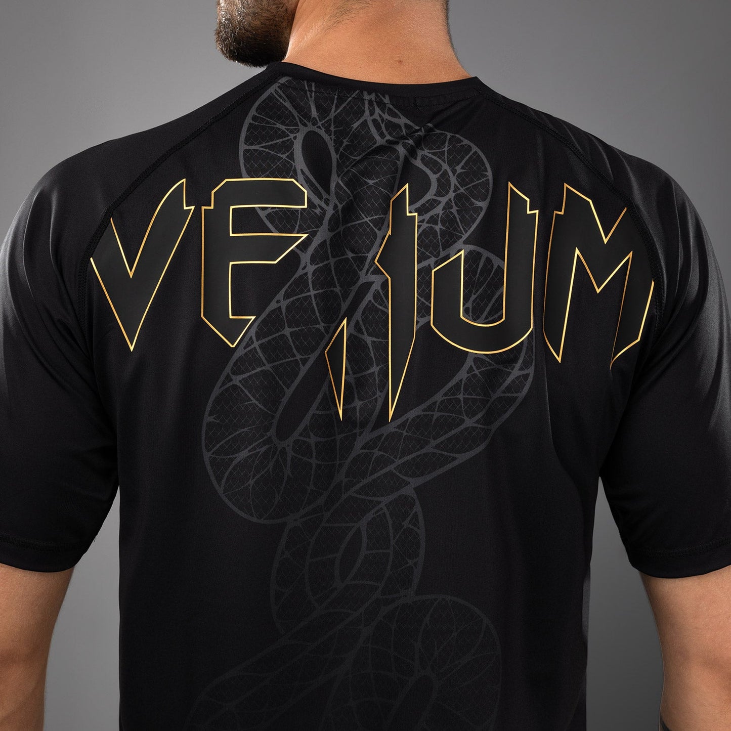 Venum Serpenti Dry Tech T-Shirt – Nero/Argento/Oro