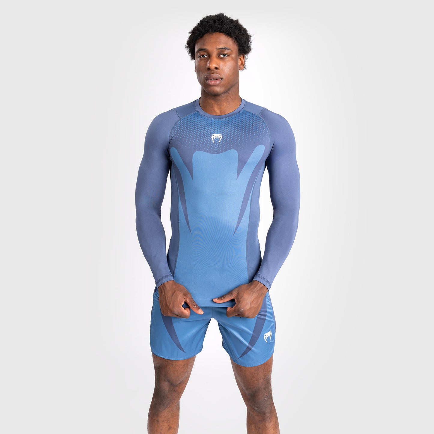 Venum Attack Rashguard a Maniche Lunghe da Uomo - Blu navy