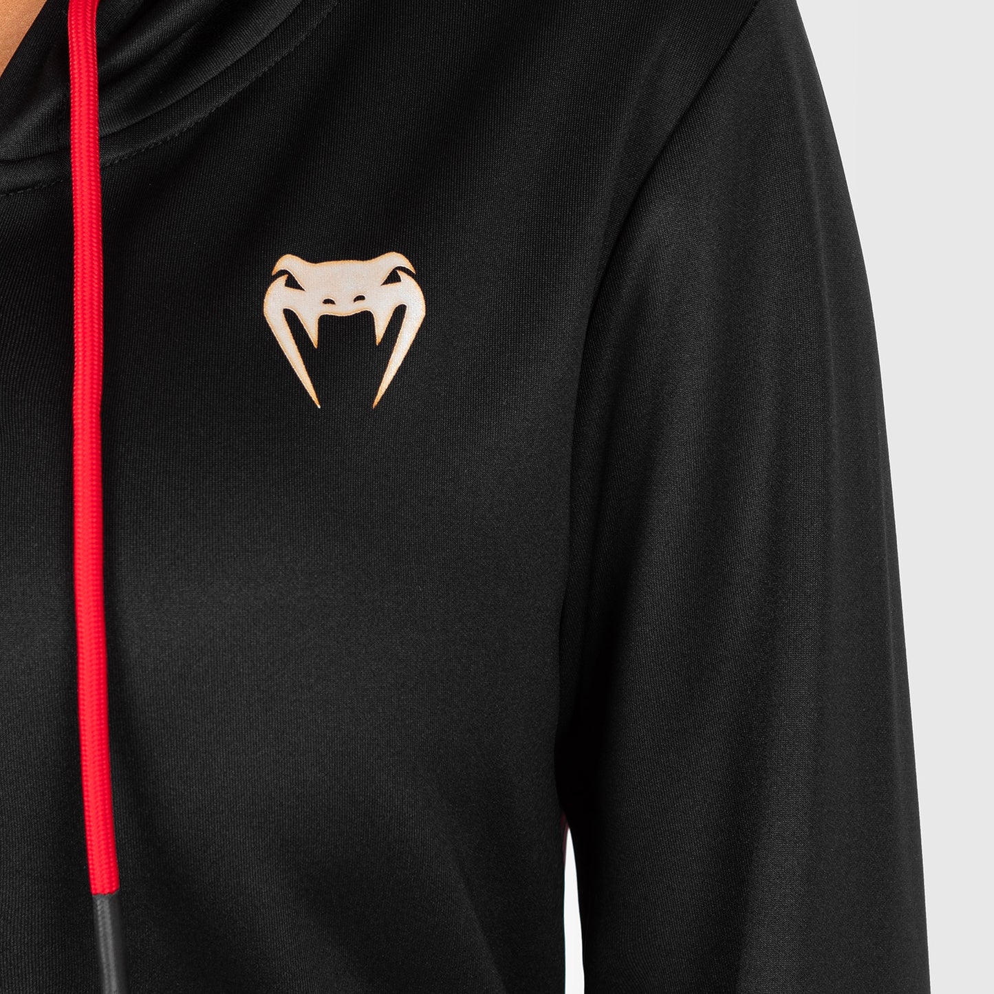 UFC Venum Performance Institute 2.0 Felpa con Cappuccio da Donna - Nero/Rosso