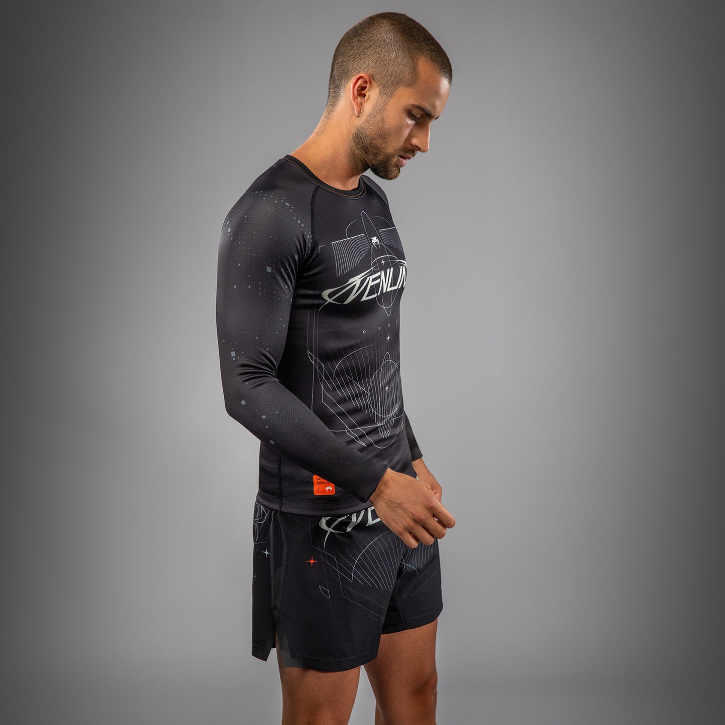 Venum Eclipse Rashguard a manica lunga – Nero/Avorio