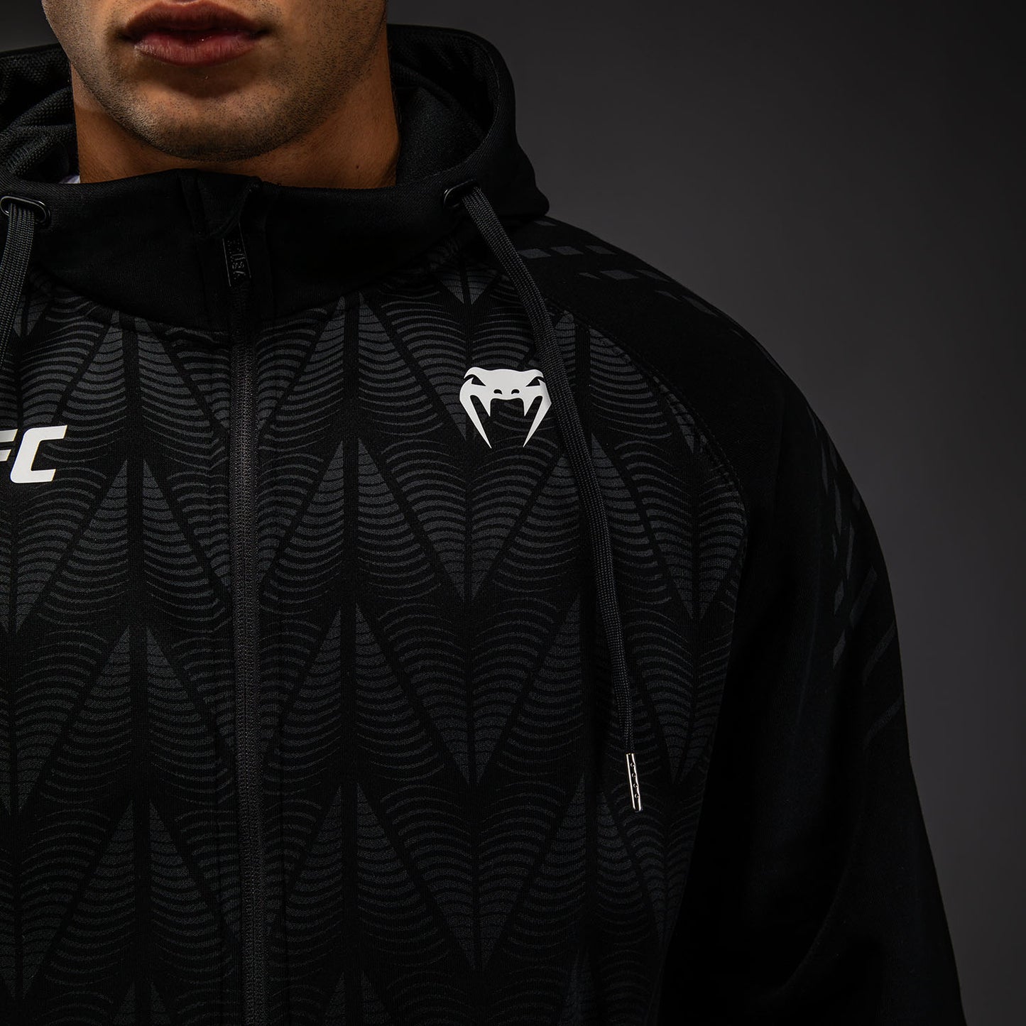 UFC Zenith by Venum Replica Felpa con zip Uomo - Nero