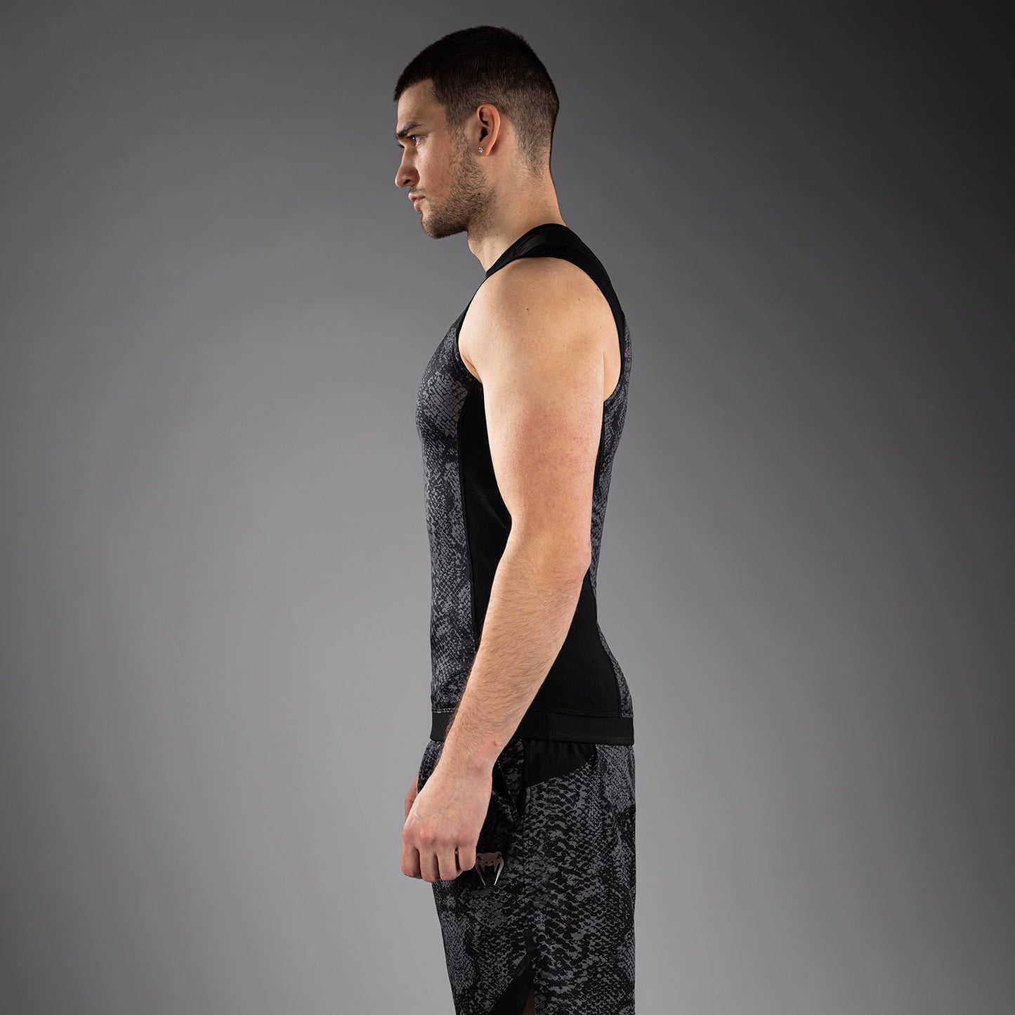 Venum G-Fit Scales Rashguard Senza Maniche – Nero/Grigio Carbone
