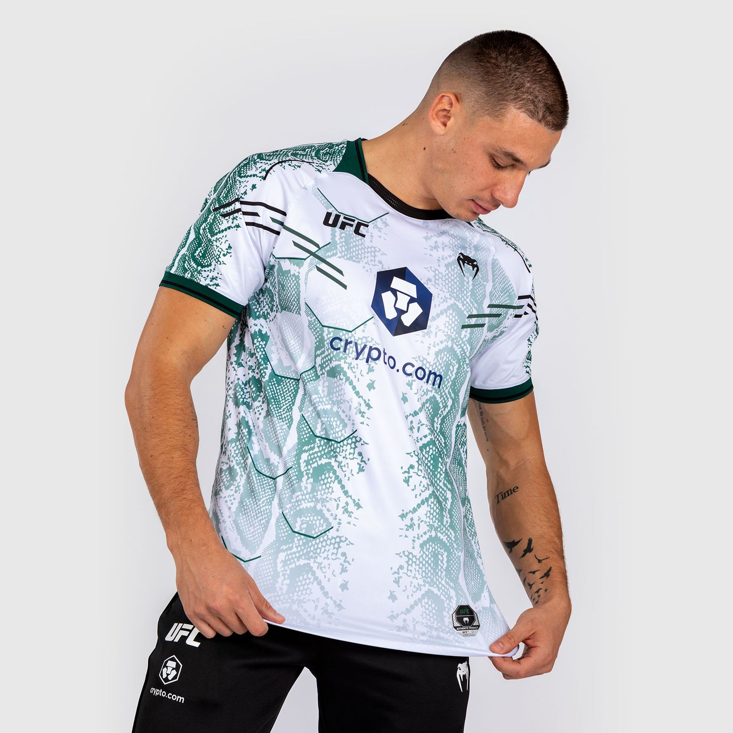 UFC Adrenaline by Venum Authentic Fight Night Maglia da Uomo - Emerald Edition - Bianco/Verde