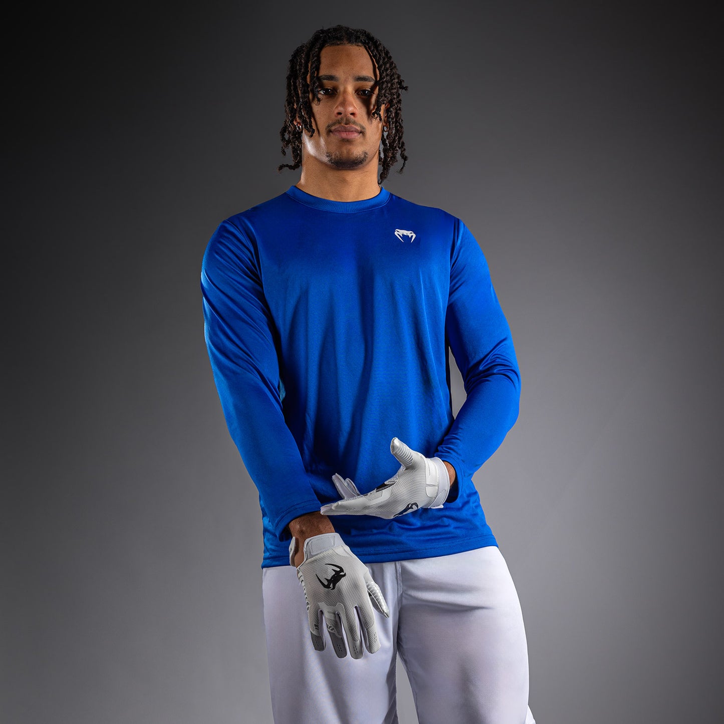 Venum Lineup Maglietta a Maniche Lunghe Performance Royal - Blu/Bianco