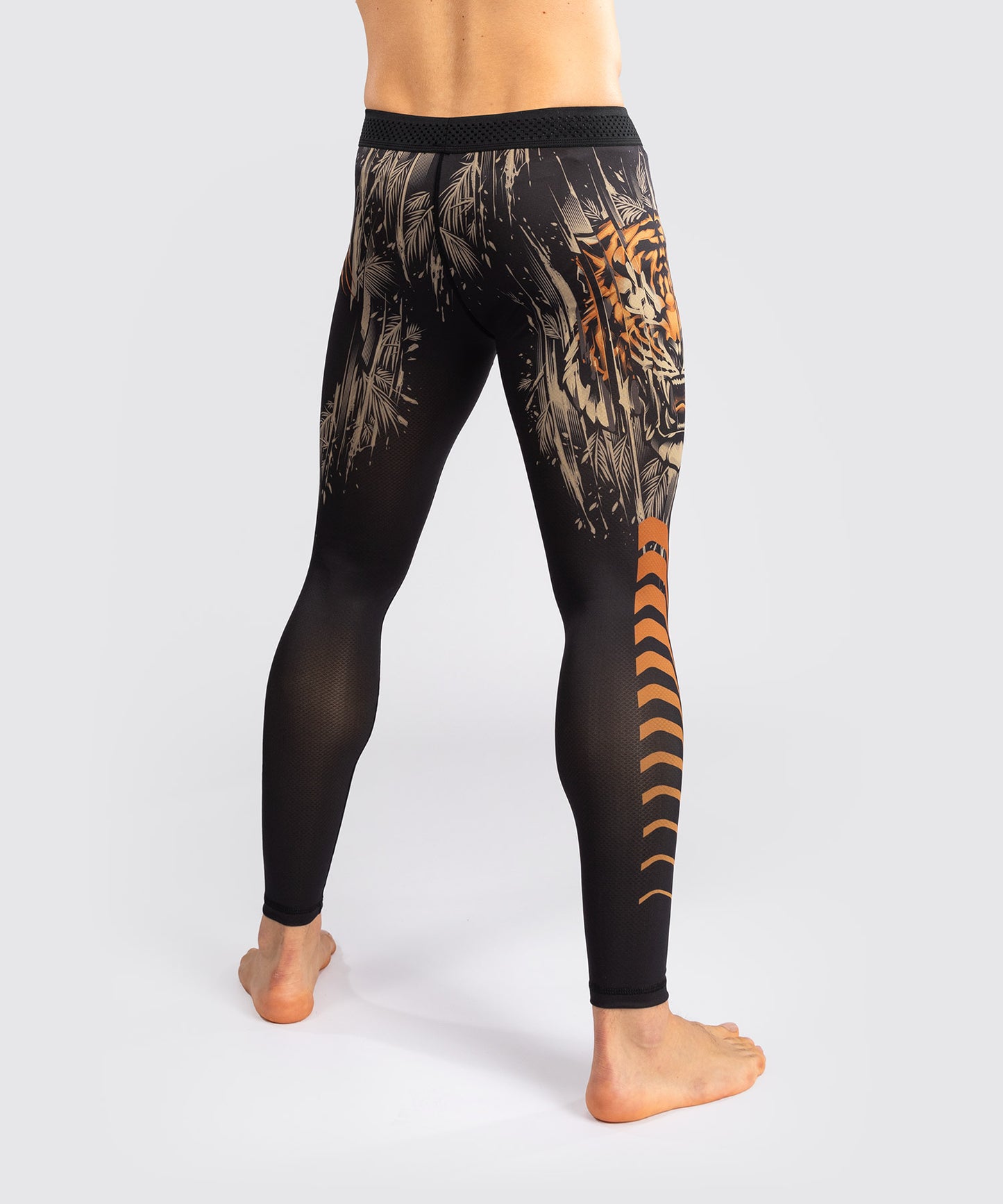 Venum Tiger Pantaloni Compressione Uomo - Nero/Arancione Neon