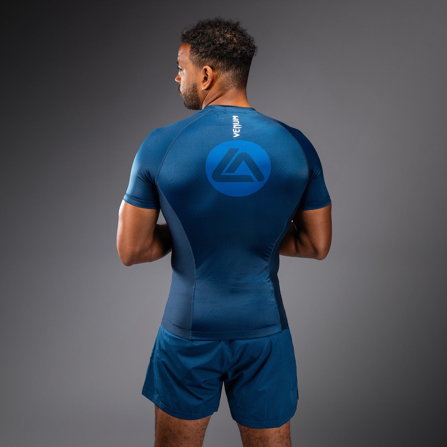 Venum x Roger Gracie Academy Rashguard a Maniche Corte - Blu