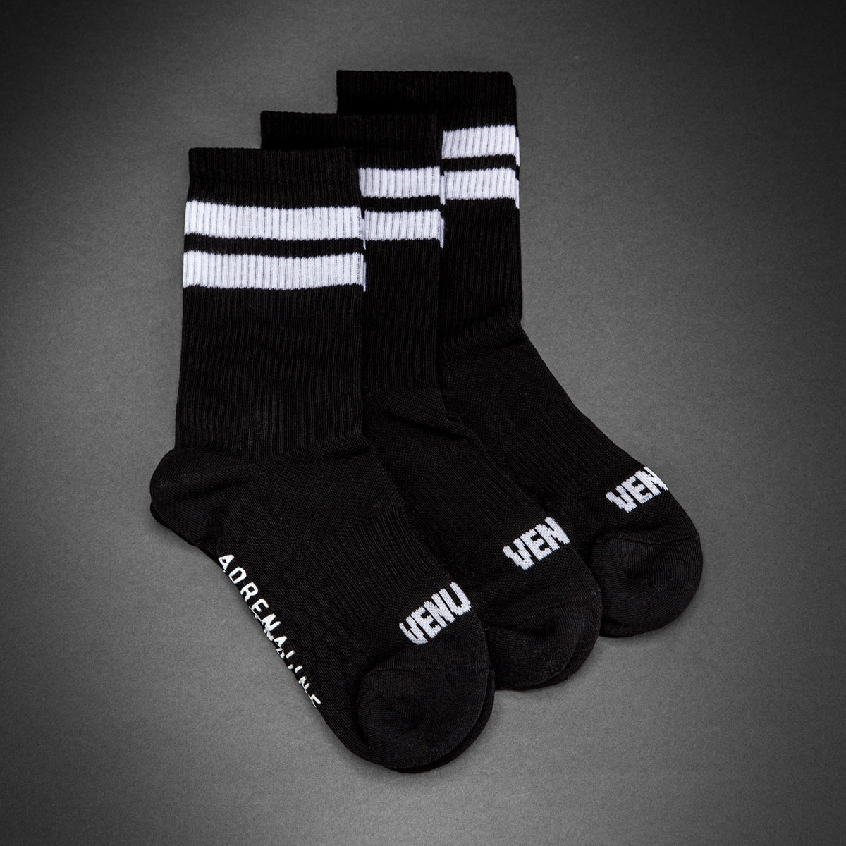 Venum Adrenaline Calze sportive confezione da 3 paia - Nero/Bianco