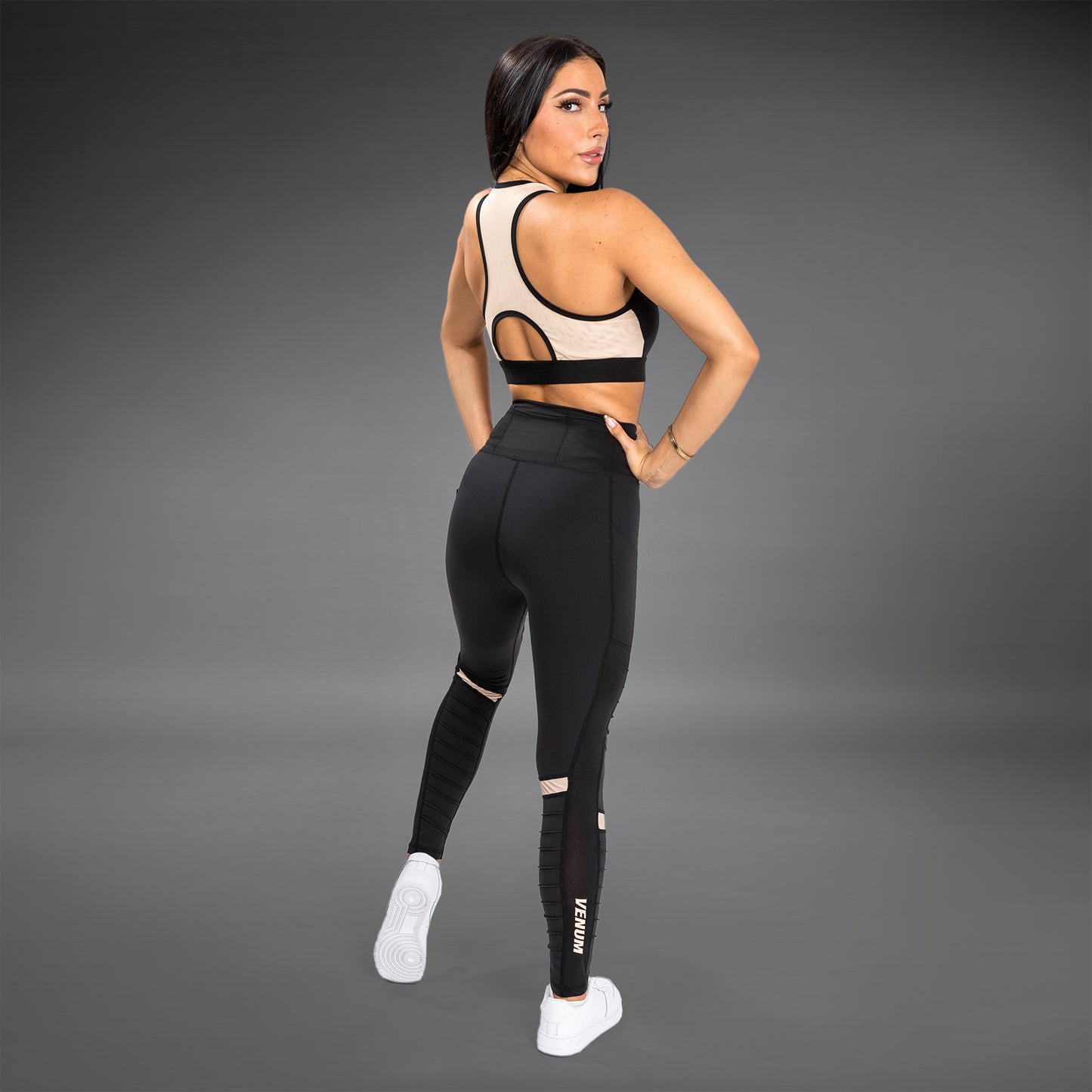Leggings Moto Venum - Nero/Sabbia