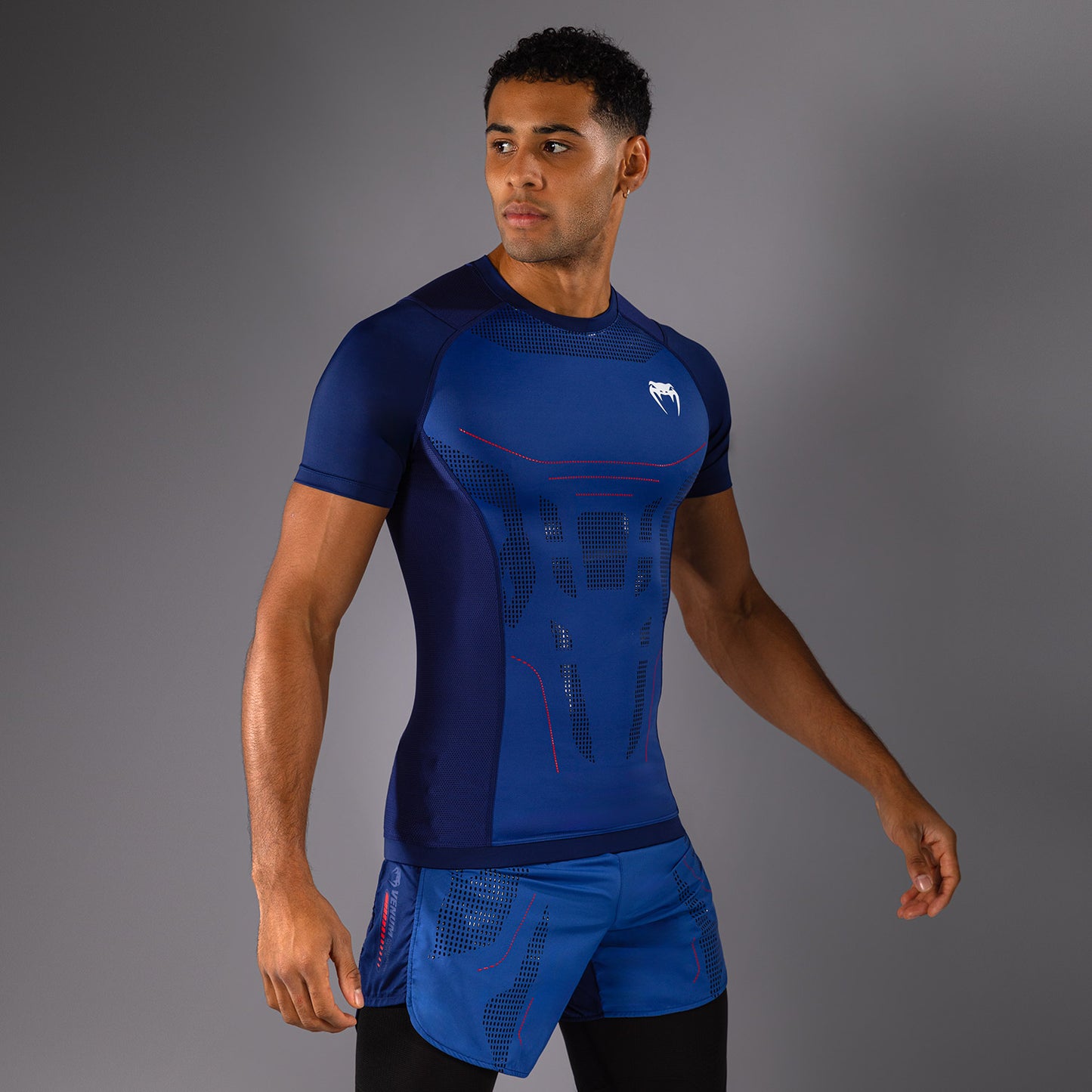 Venum Technical 3.0 Rashguard a Maniche Corte - Blu Notte