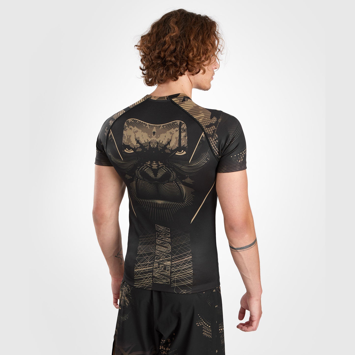 Venum Gorilla Jungle Rashguard a maniche corte -  Sabbia/Nero