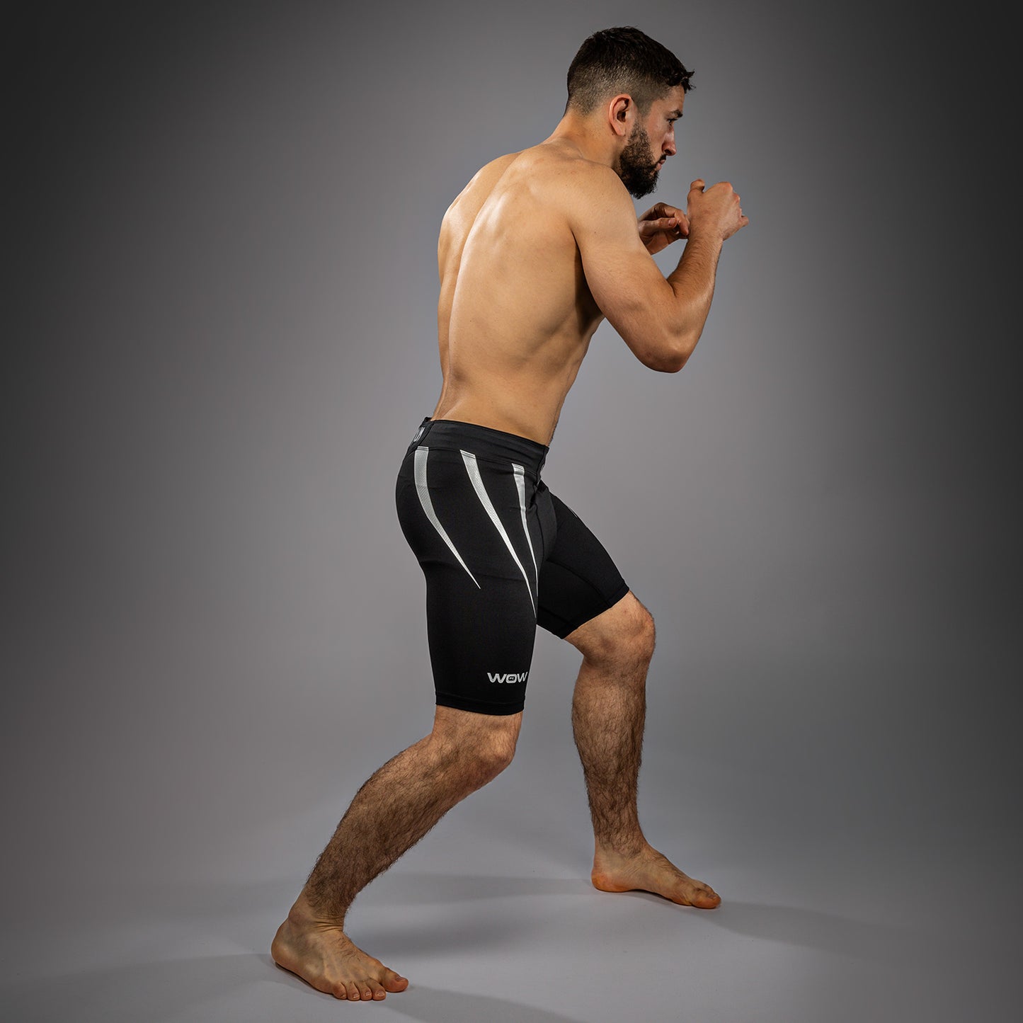 Venum x WOW FC Pantaloni Vale Tudo da Uomo - Nero/ Grigio Argento