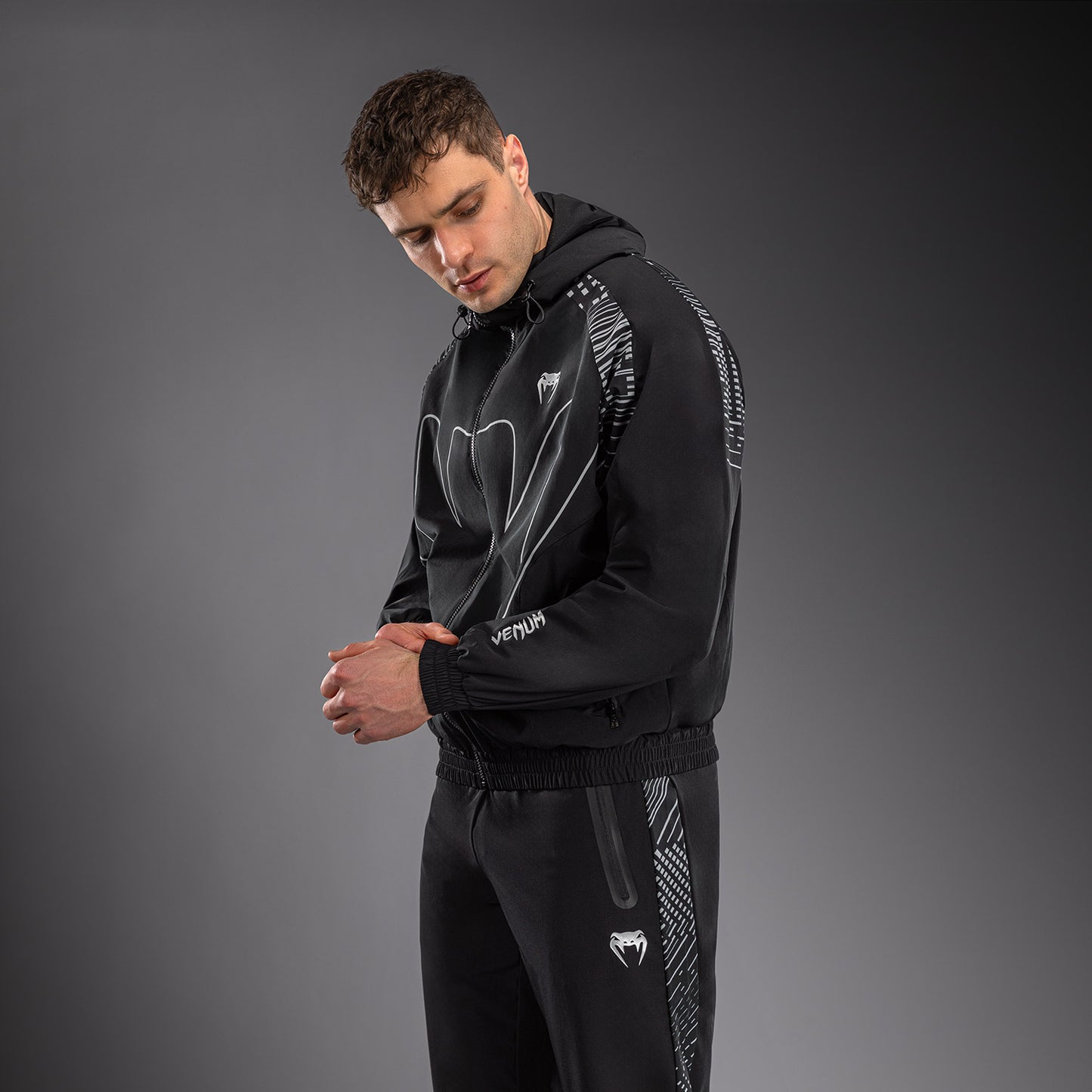 Venum Midnight Fury Giacche da tuta – Nero/Grigio/Argento