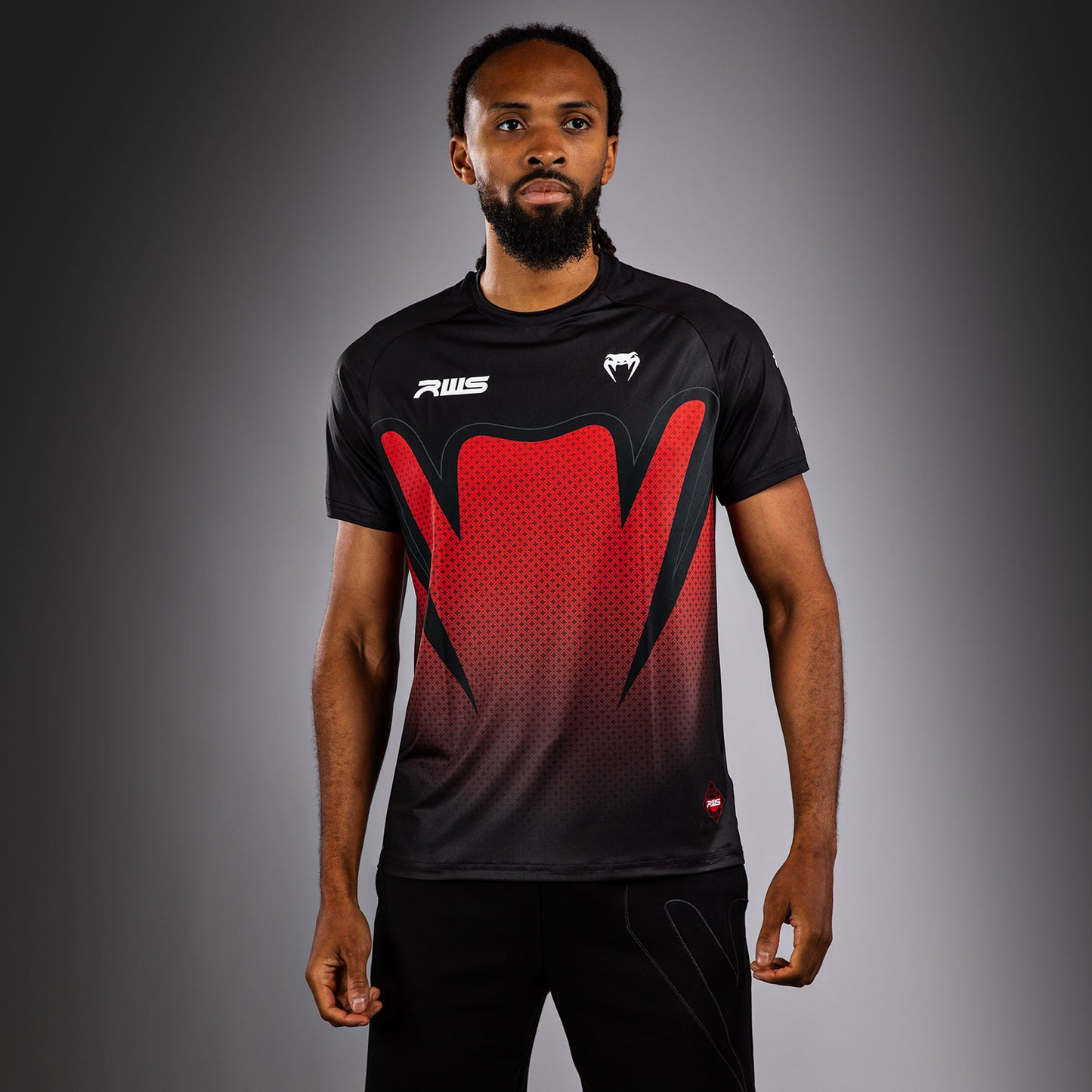 Venum x RWS 2.0 T-Shirt Dry-Tech Uomo – Nero/Rosso