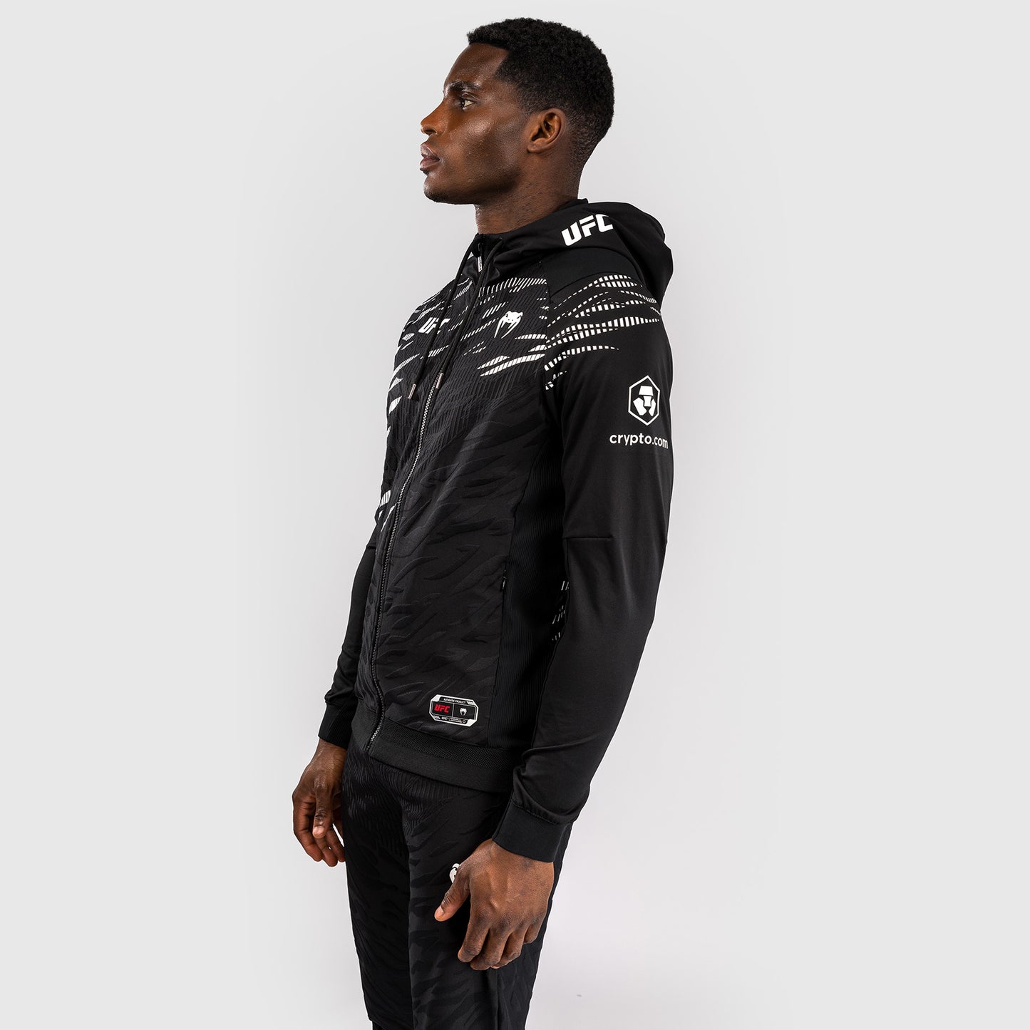 UFC Fusion by Venum Personalizzati Authentic Fight Night Felpa con Cappuccio per Uomo - Nero