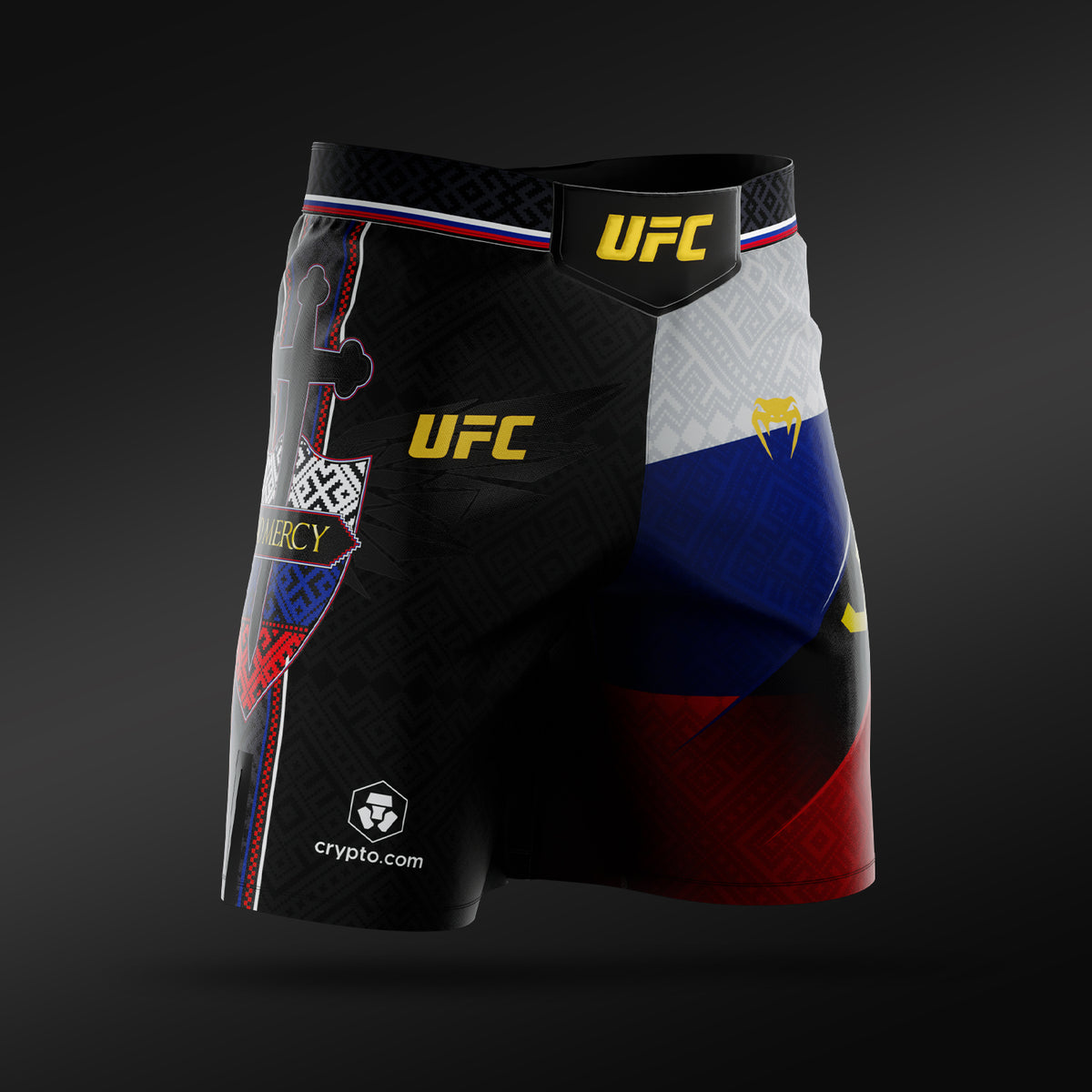 Venum UFC Unrivaled by Venum Petr Yan Pantaloncini da Combattimento Long Fit Uomo – Nero
