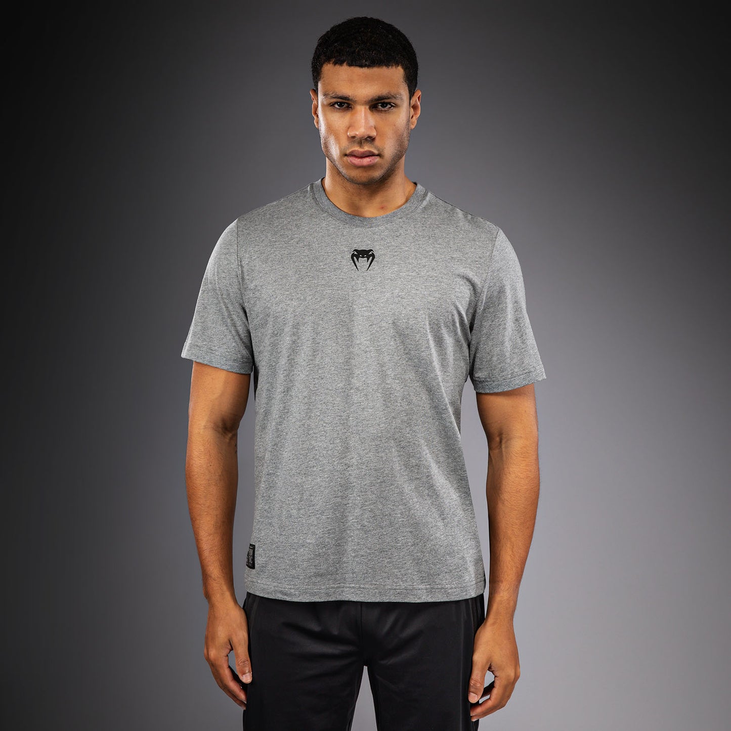 Venum Fight Icon T-shirt in Cotone - Grigio Mélange Chiaro