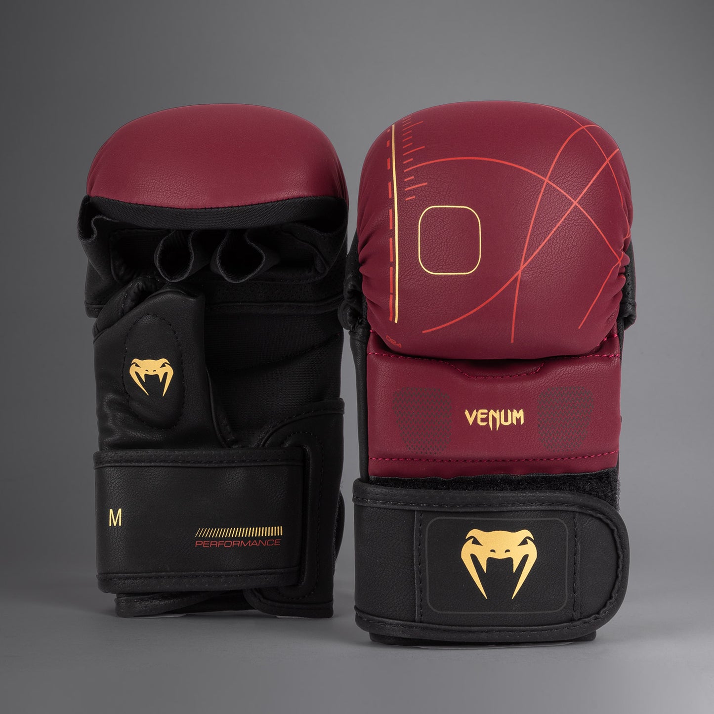 Venum Tactical XT Guanti da sparring - Nero/Bordeaux/Oro