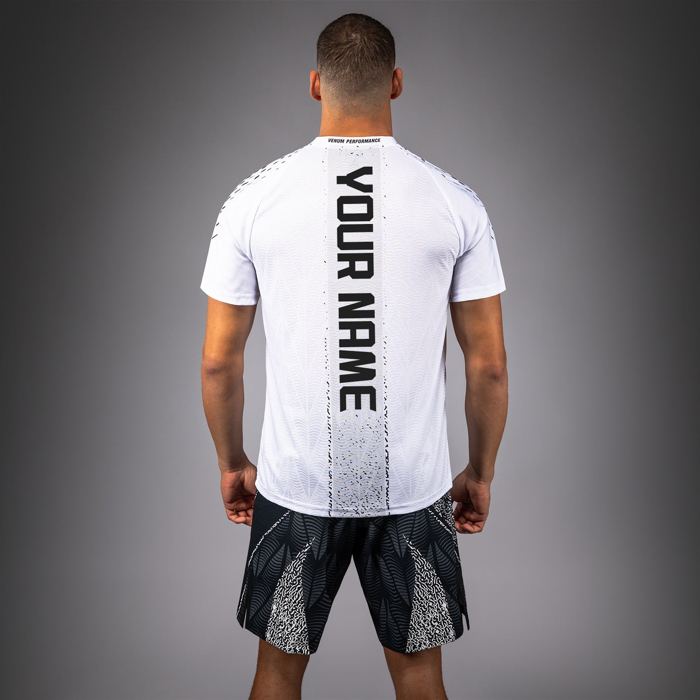UFC Zenith by Venum Authentic Fight Night Maglia ufficiale Walkout Uomo Personalizzato - Bianco