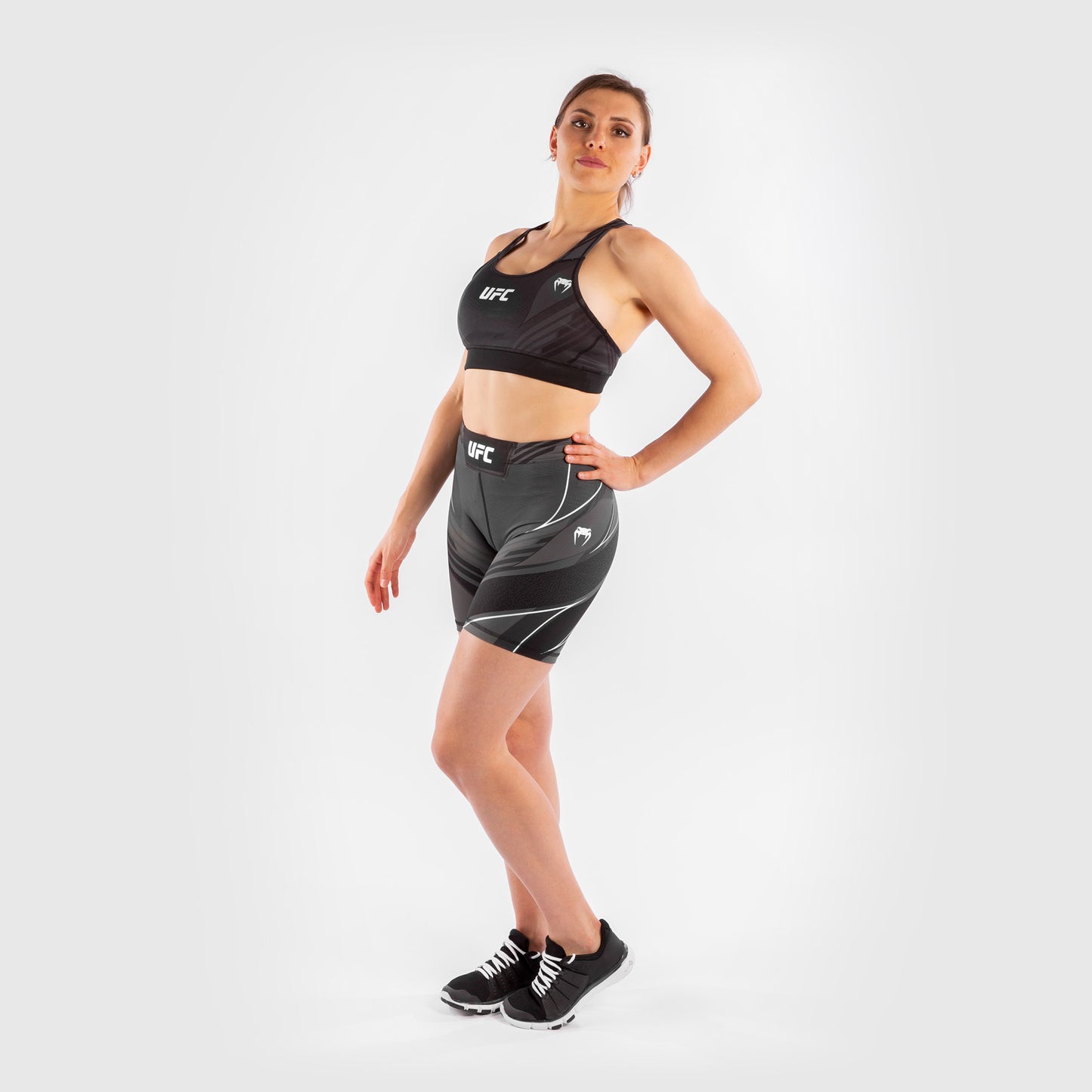 Pantaloncini da Vale Tudo Donna UFC Venum Authentic Fight Night - Vestibilità Lunga - Nero