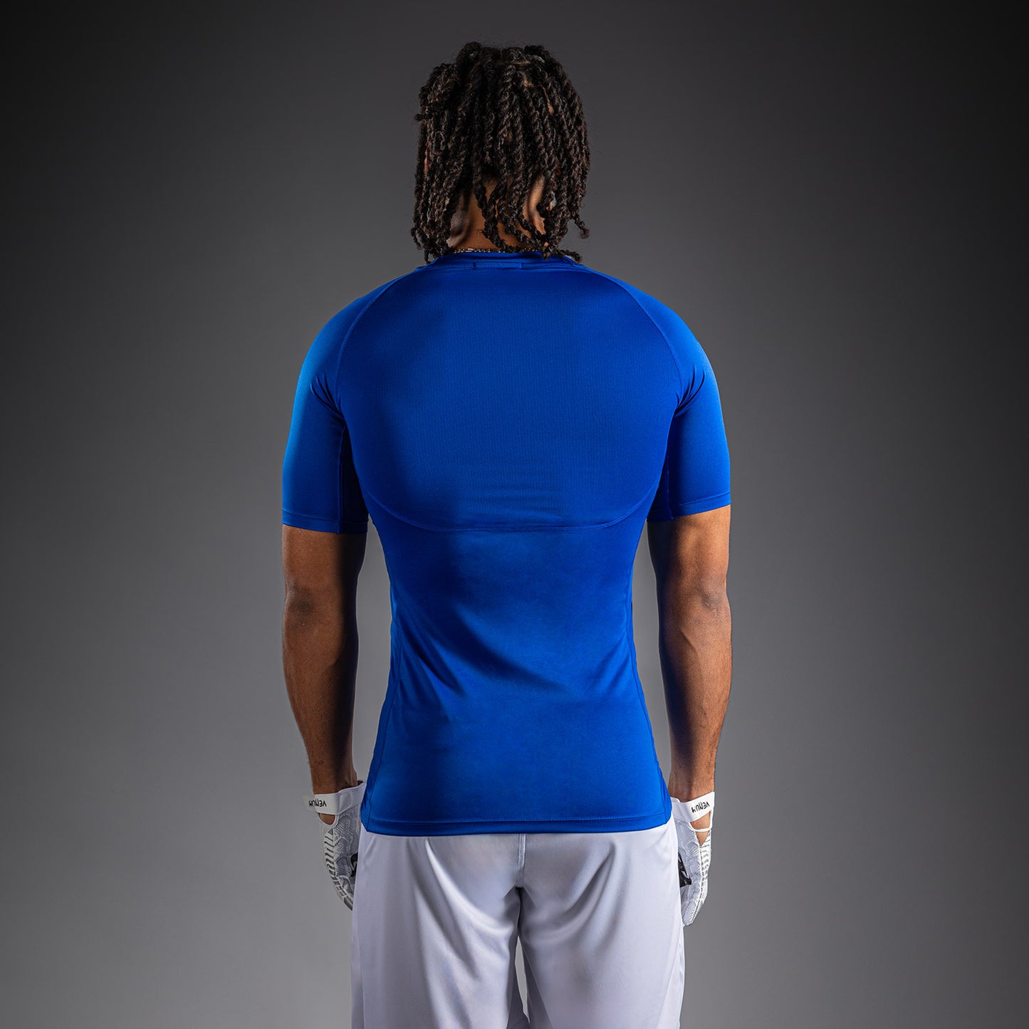 Venum Lineup Maglietta a Compressione a Maniche Corte Royal - Blu/Bianco