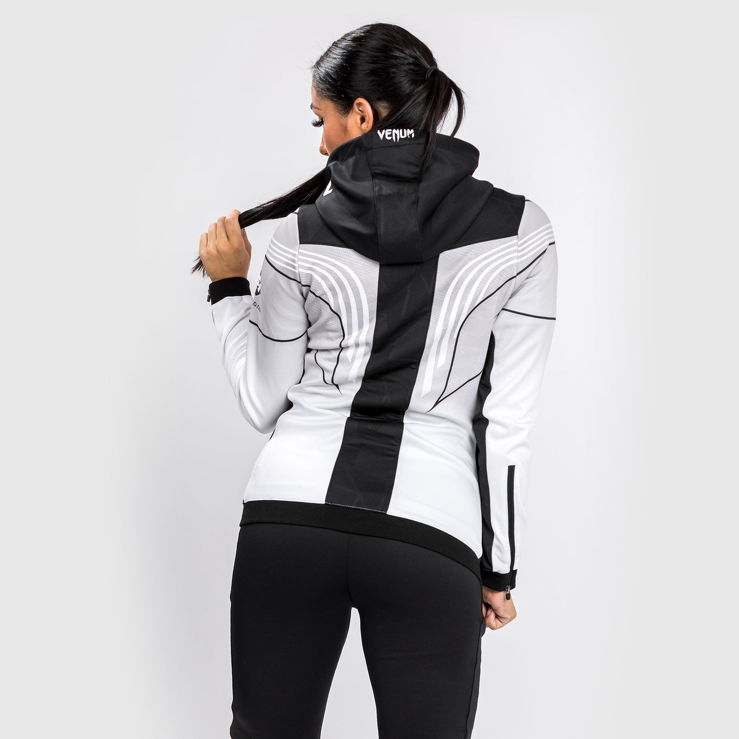 Felpa con cappuccio UFC Venum Authentic Fight Night 2.0 Donna - Bianco