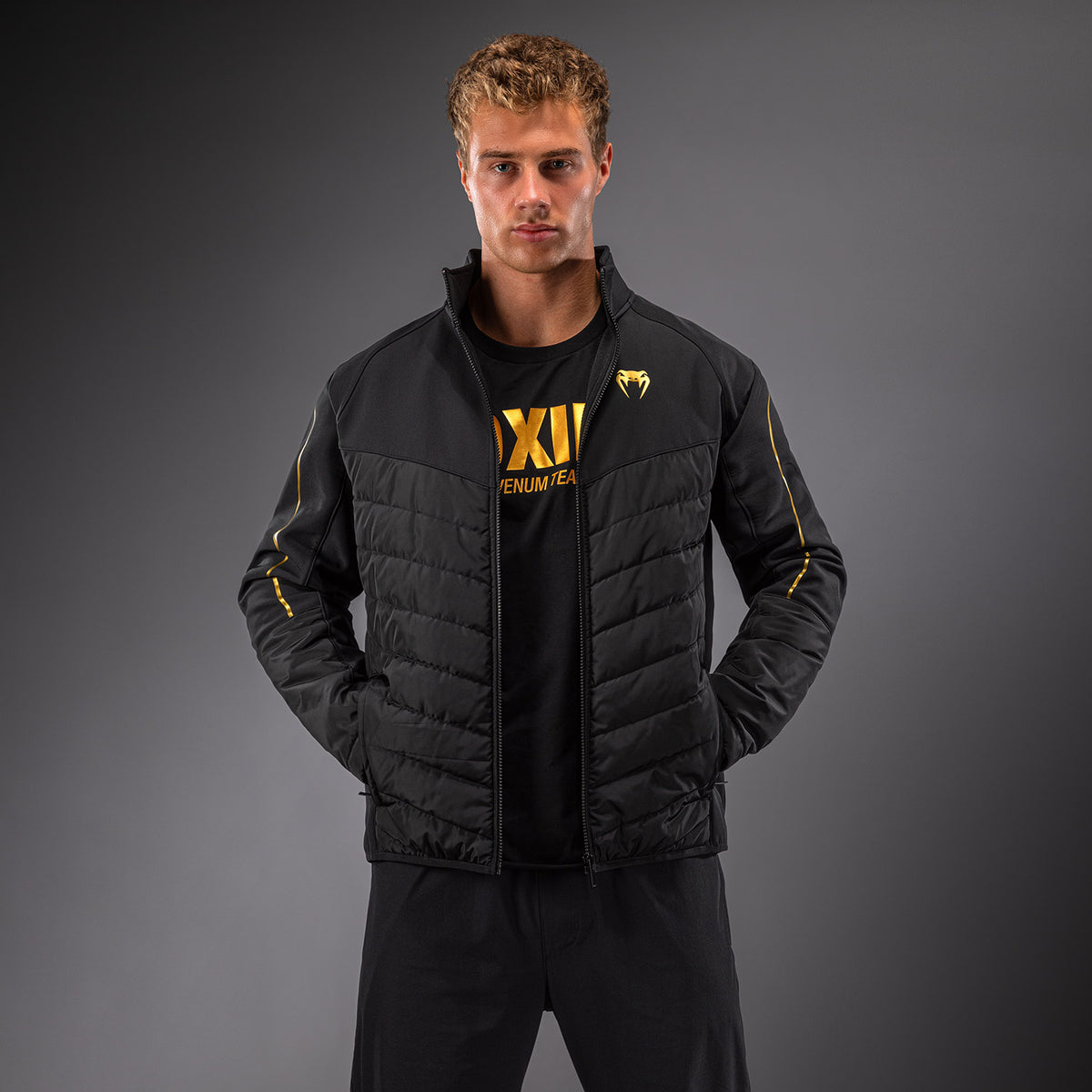 Venum Paddock Giacca softshell - Nero/Oro