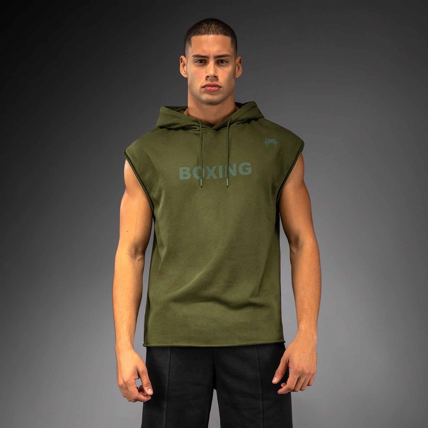 Venum Boxing VT Felpa con Cappuccio Senza Maniche – Verde Militare