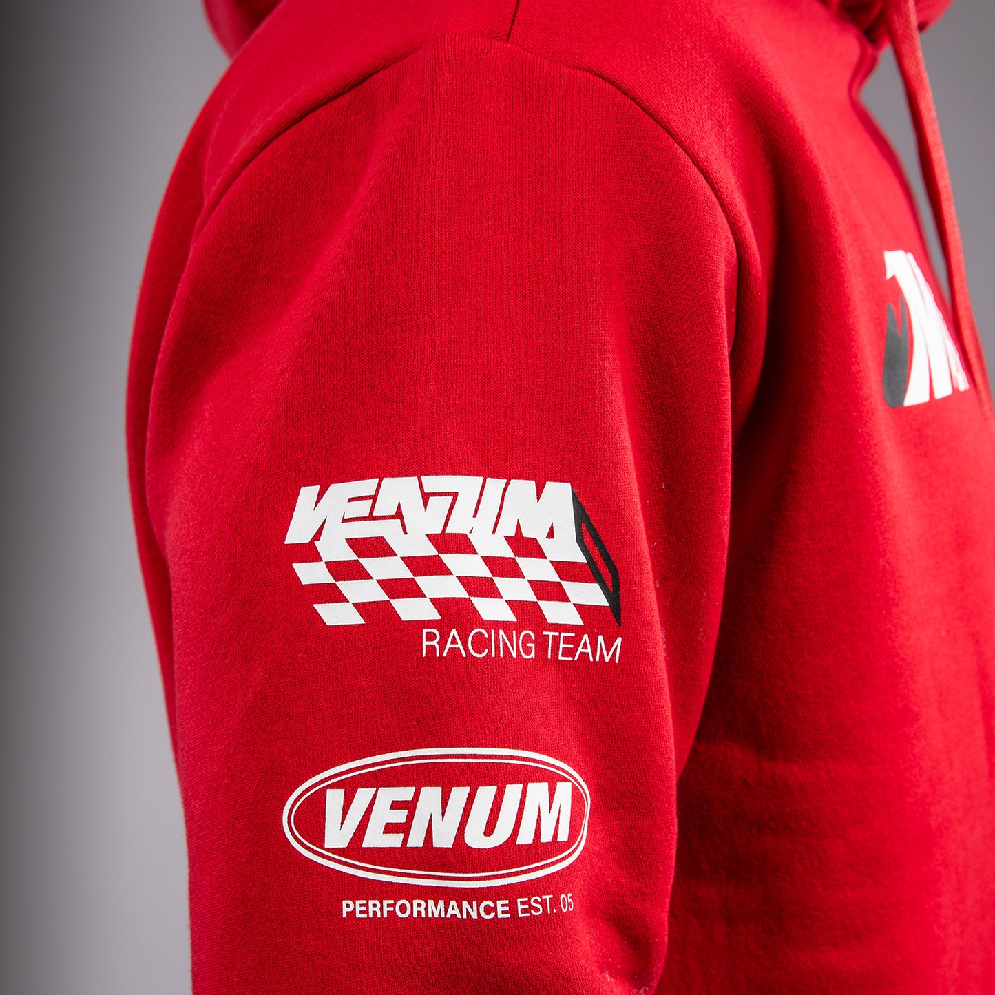 Venum Motorsport Felpa con Cappuccio - Rosso Racer