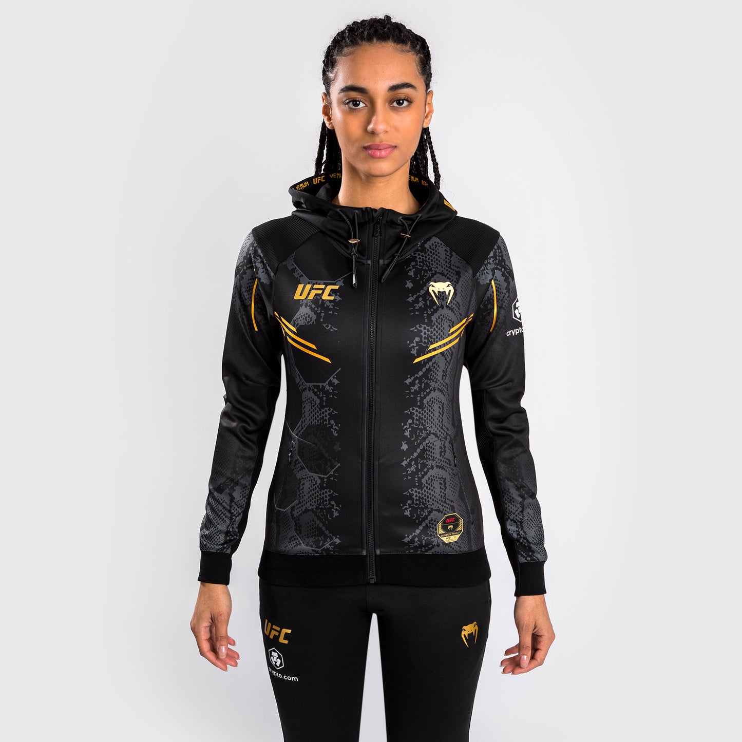 UFC Adrenaline by Venum Authentic Fight Night Felpa con cappuccio Walkout da Donna - Champion